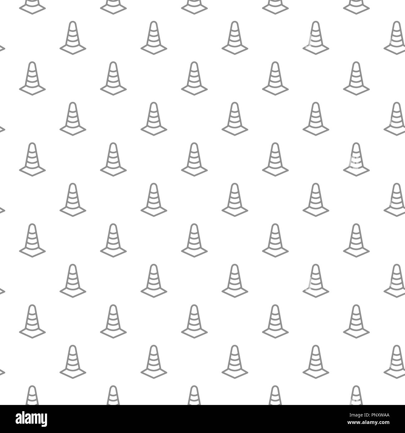 Unique digital road cones seamless pattern with various icons and ...