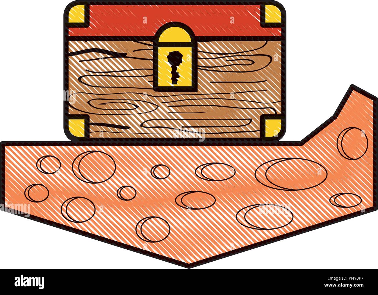treasure chest box icon over white background, vector illustration ...