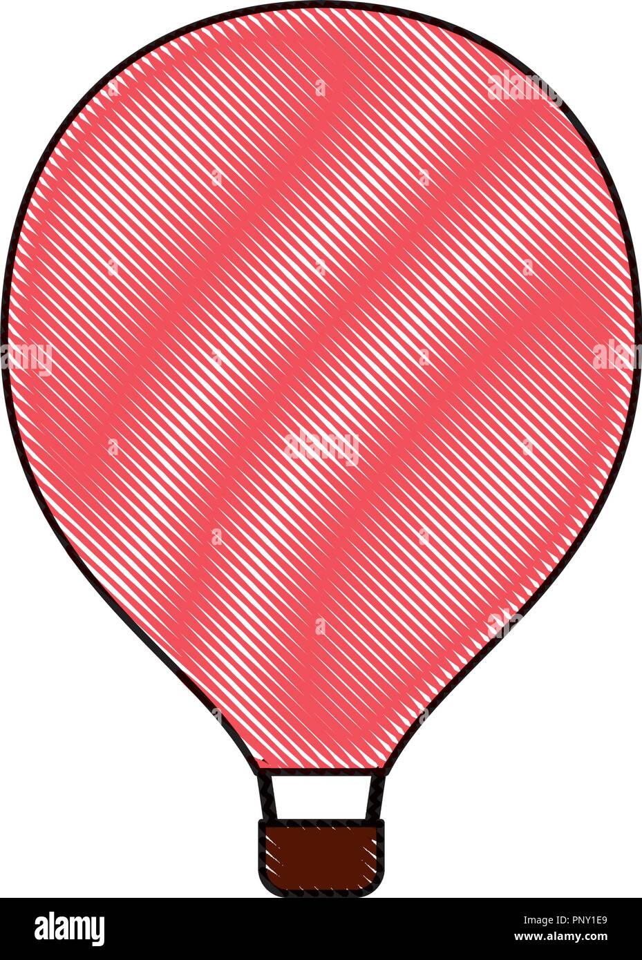 hot air balloon adventure travel vector illustration Stock Vector Image ...