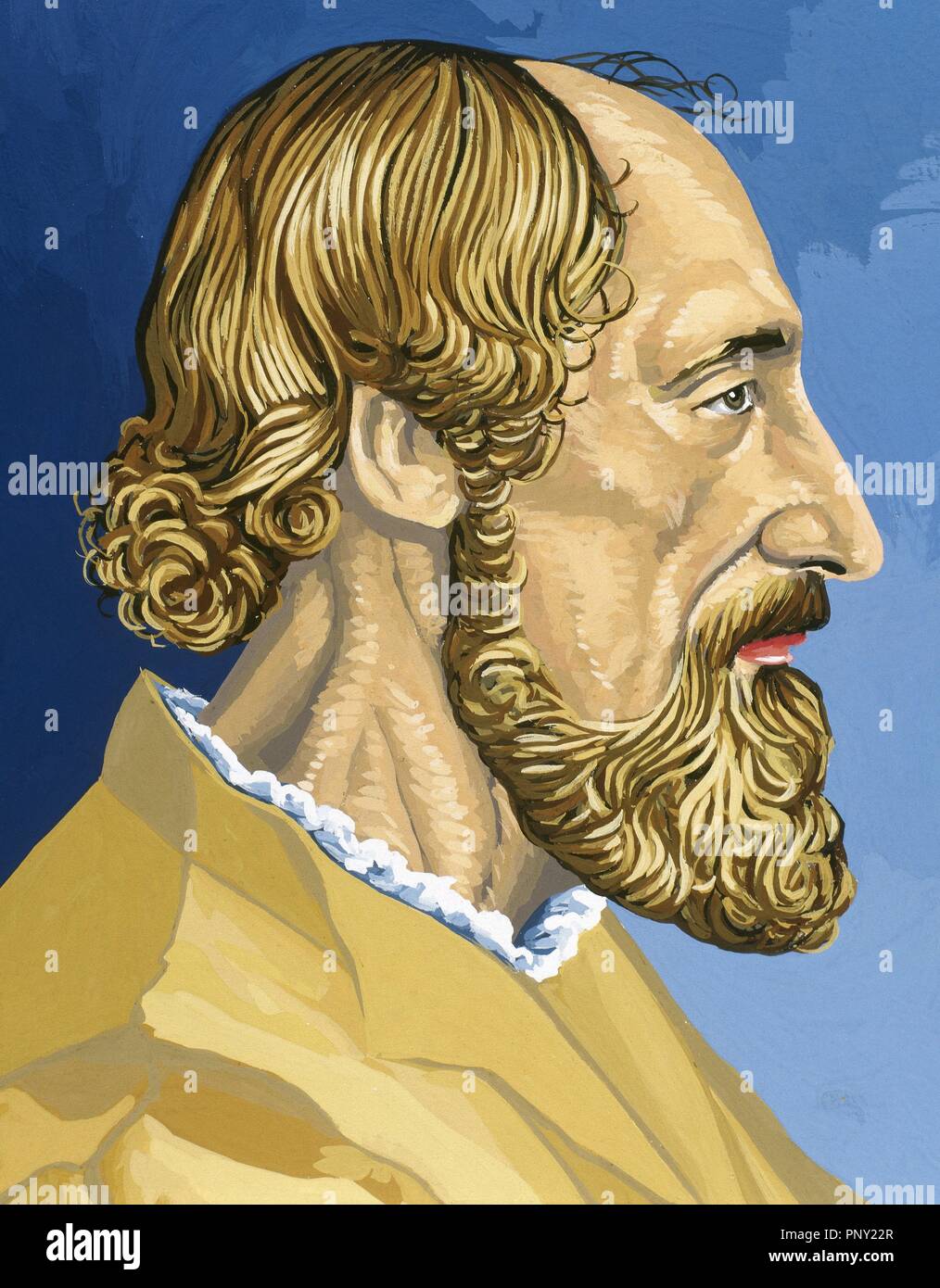 ARIOSTO, Ludovico (Reggio Emilia,1474-Ferrera, 1533). Poeta renacentista.  Autor de las \, image size:1014x1390