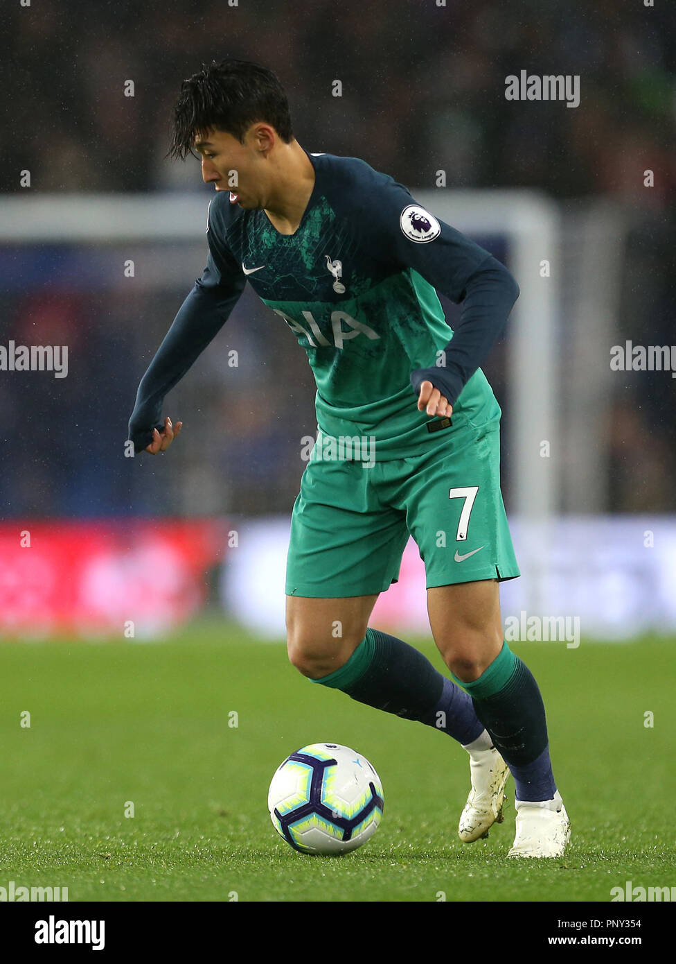 Tottenham Hotspur's Son Heung-min during the Premier League match at the AMEX Stadium, Brighton Stock Photo