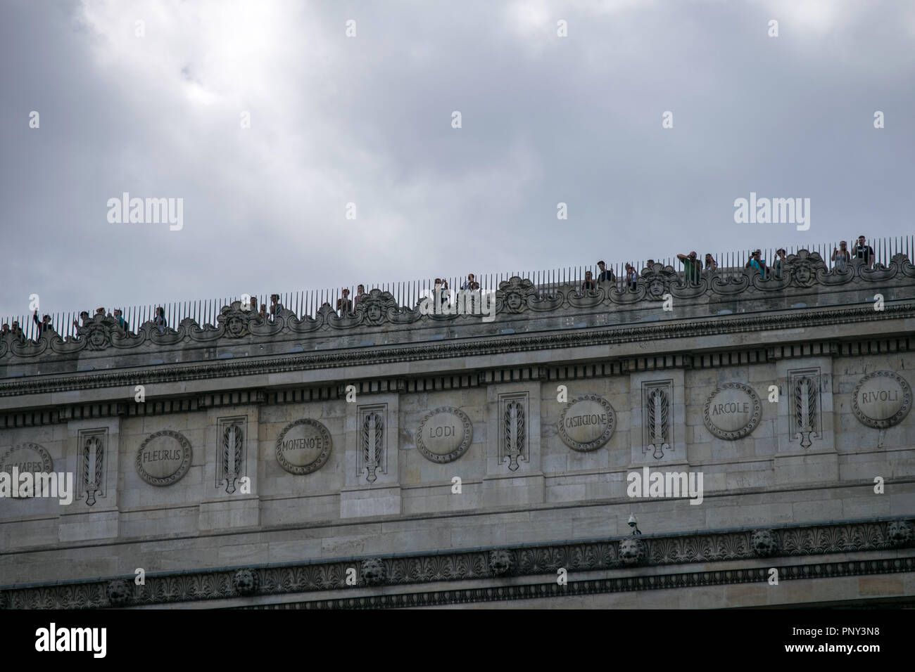 Arc de triomphe rooftop view hi-res stock photography and images - Alamy