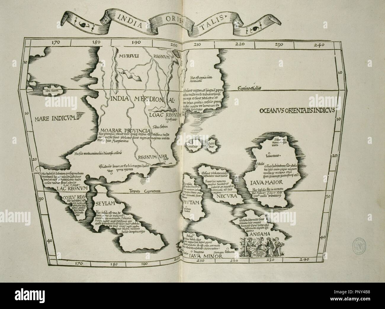 MAP OF THE EASTERN INDIA: SIGNATURE U-2010. GEOGRAPHY OF PTOLEMY 