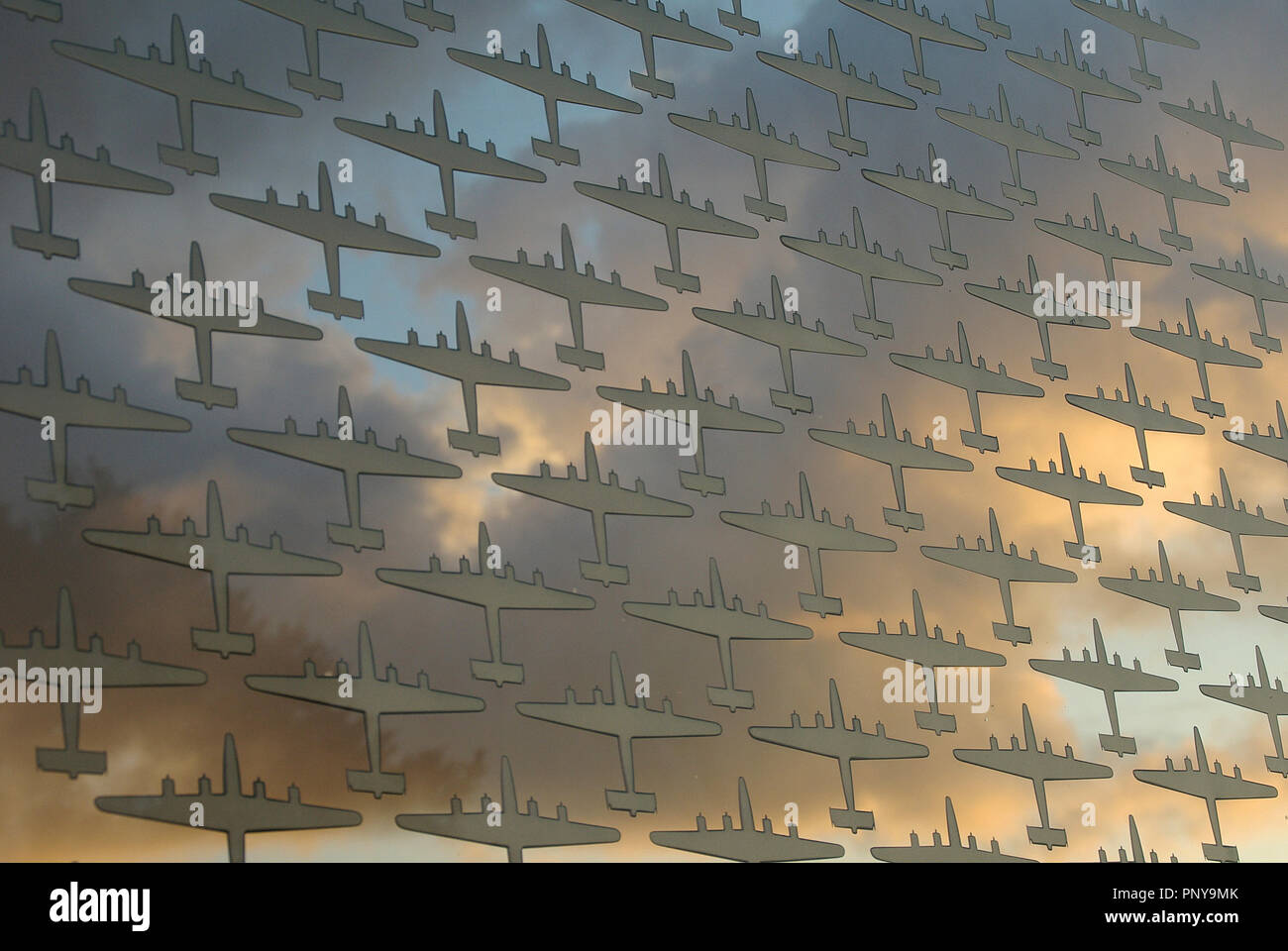 Counting the cost, a glass memorial installation at Imperial War Museum Duxford commemorating