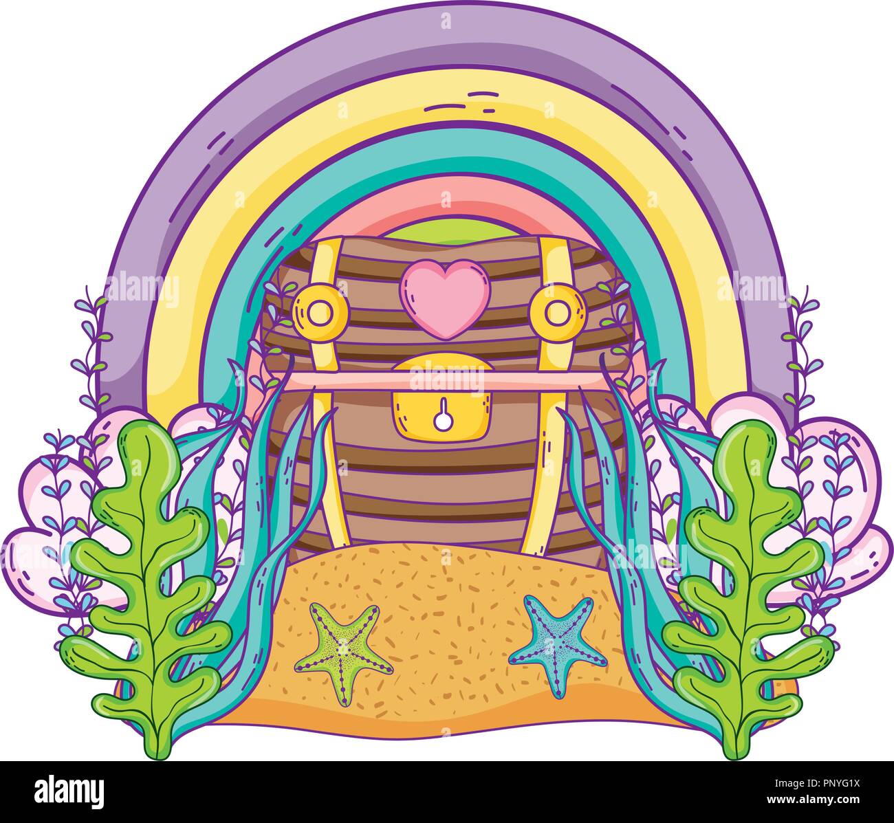 Undersea treasure chest Stock Vector Image & Art - Alamy