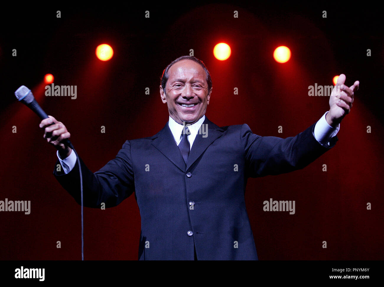 Paul Anka performs in concert at the Seminole Hard Rock Hotel and Casino in Hollywood, Florida on May 21, 2008. Stock Photo