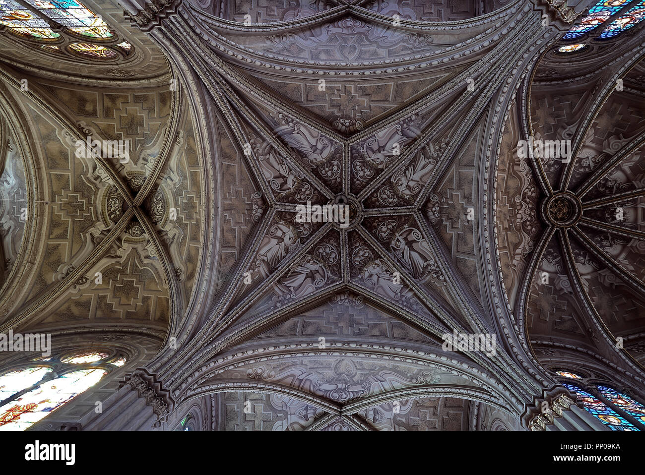 interior of the "Cristo Rey" church in Pasto Colombia Stock Photo