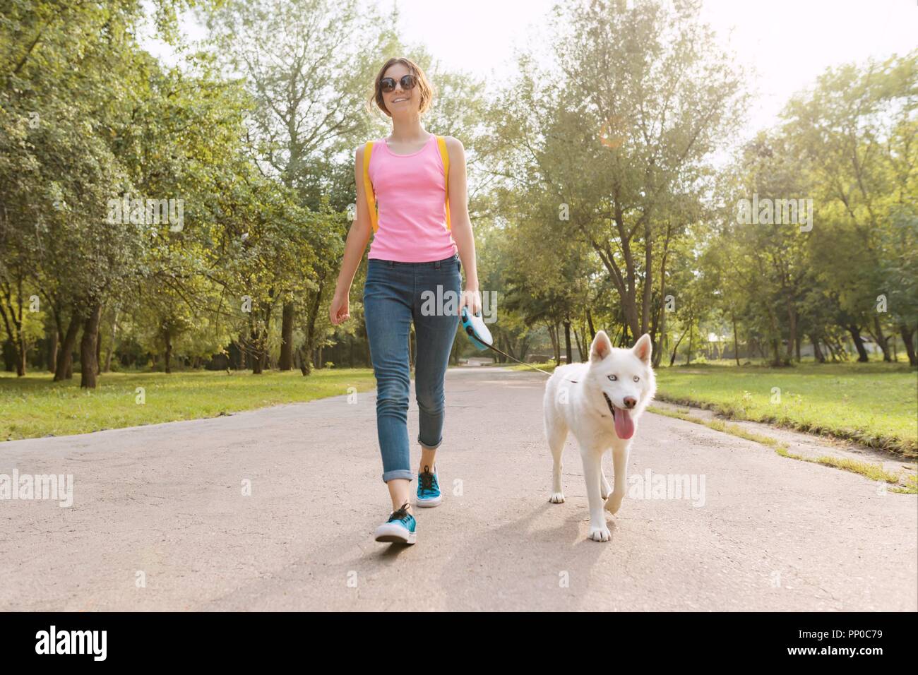 walking with dogs