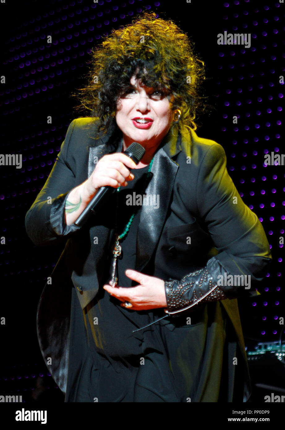 Ann Wilson with Heart performs in concert at the Cruzan Amphitheater in West Palm Beach, Florida on June 15, 2011. Stock Photo