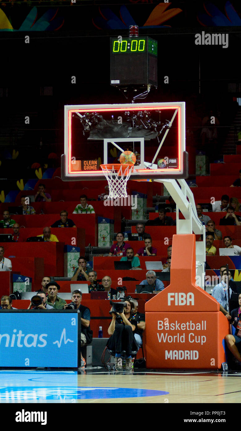 Basketball buzzer beater shot Stock Photo