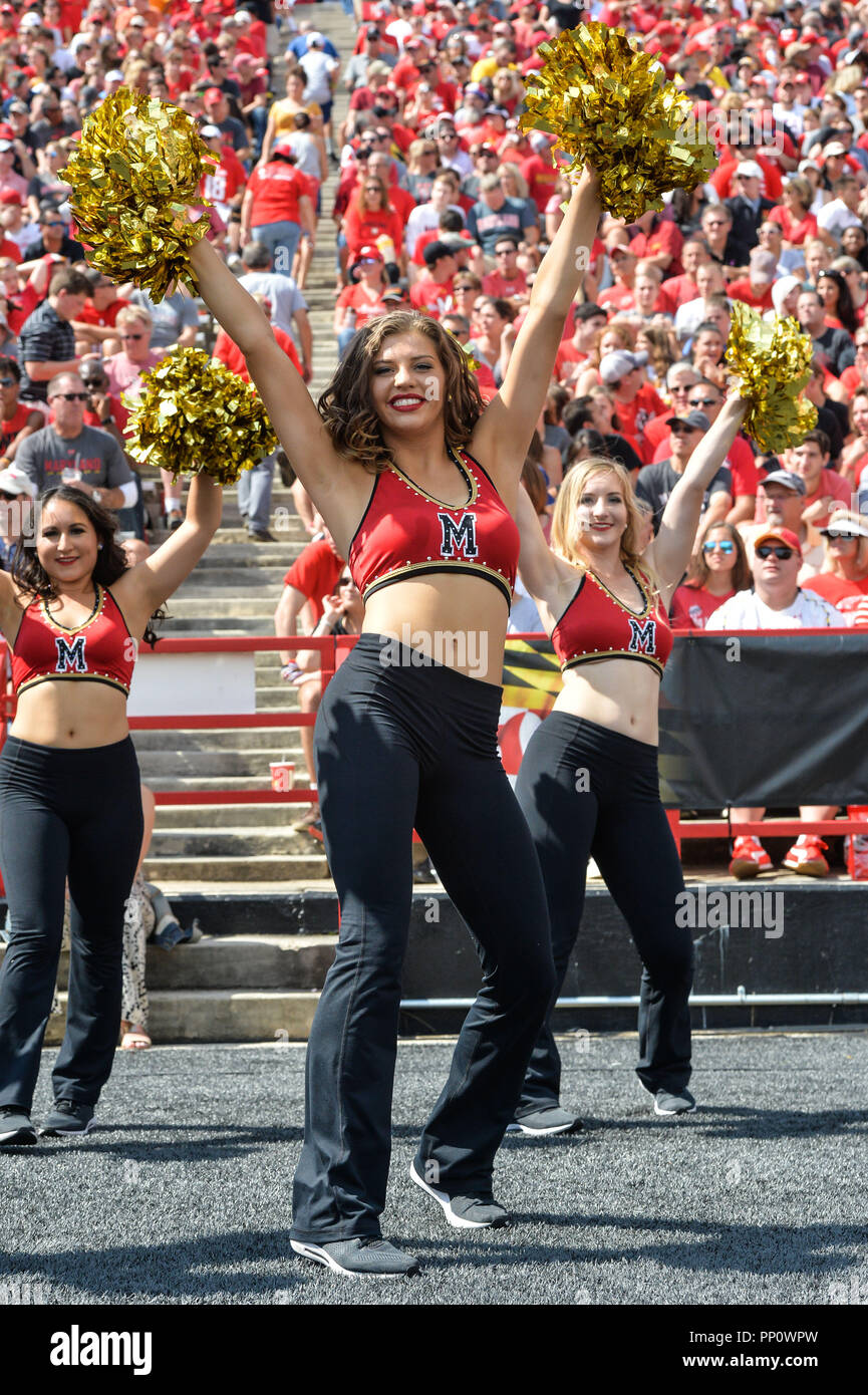 College Park, Maryland, USA. 22nd Sep, 2018. A Maryland dance team