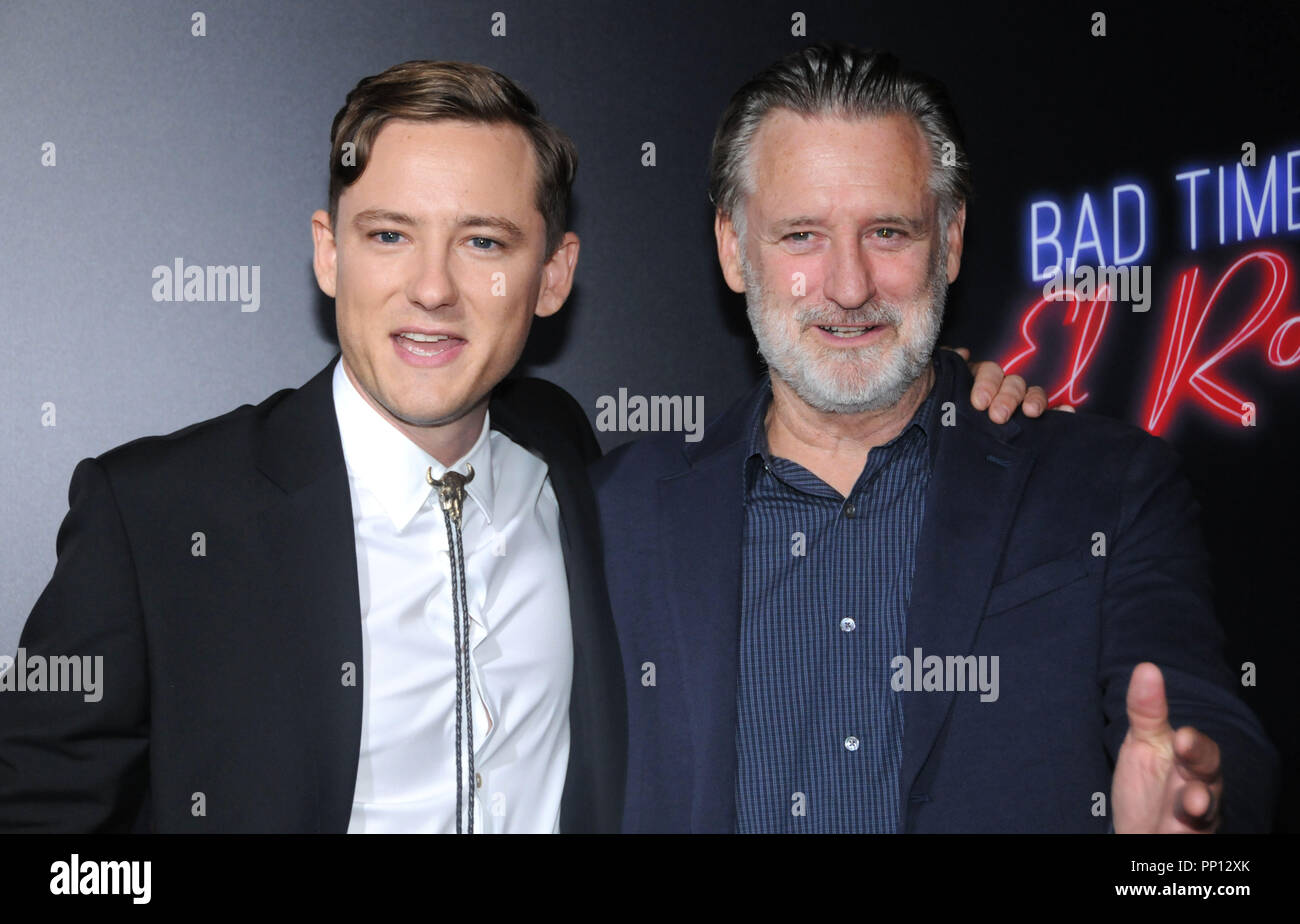 Hollywood Usa 22 September 18 Actor Lewis Pullman And Father Actor Bill Pullman Attend The Global Premiere Of th Century Fox S Bad Times At The El Royale On September 22 18 At