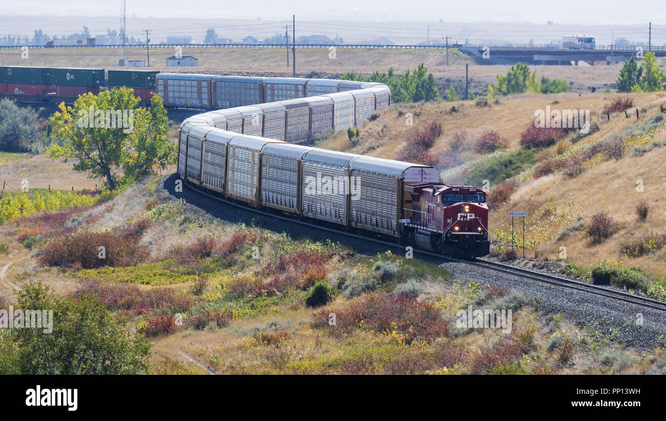 Medicine Hat, Alberta, Canada. 6th Sep, 2018. A Canadian Pacific