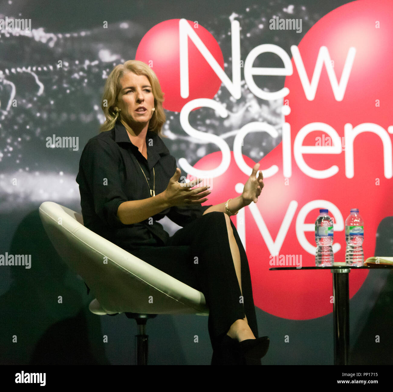 Film-maker Rory Kennedy revisits NASA's extraordinary achievements and looks to the future, on the Cosmos Stage, at New Scientist Live Stock Photo