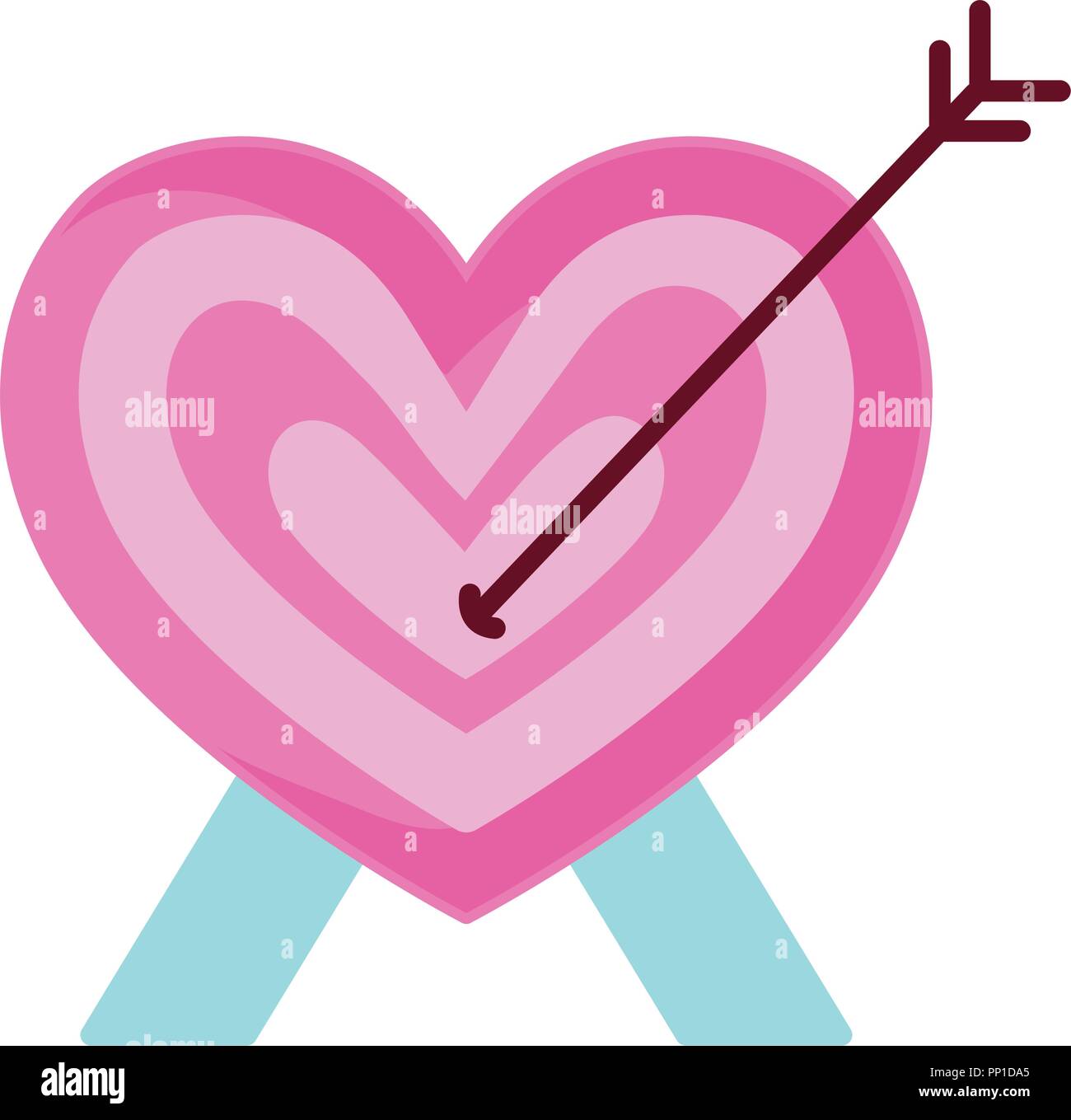 Target Store Heart target in heart shape over white background, vector illustration Stock ...