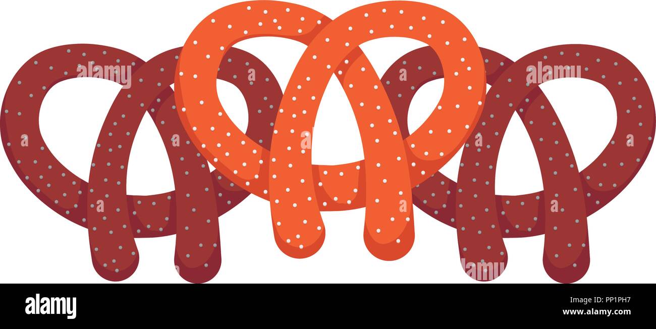 pretzels icon over white background, vector illustration Stock Vector