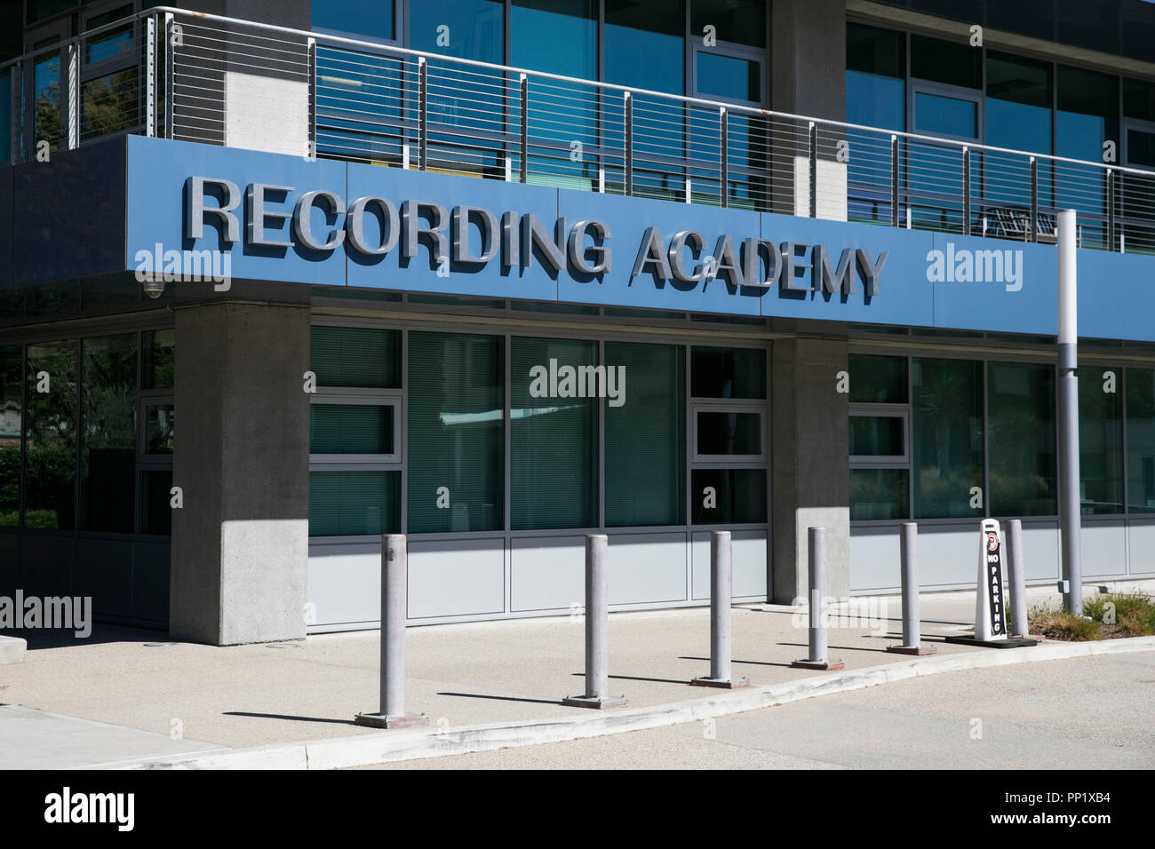 A logo sign outside of the headquarters of The Recording Academy in Santa Monica, California on September 15, 2018. Stock Photo
