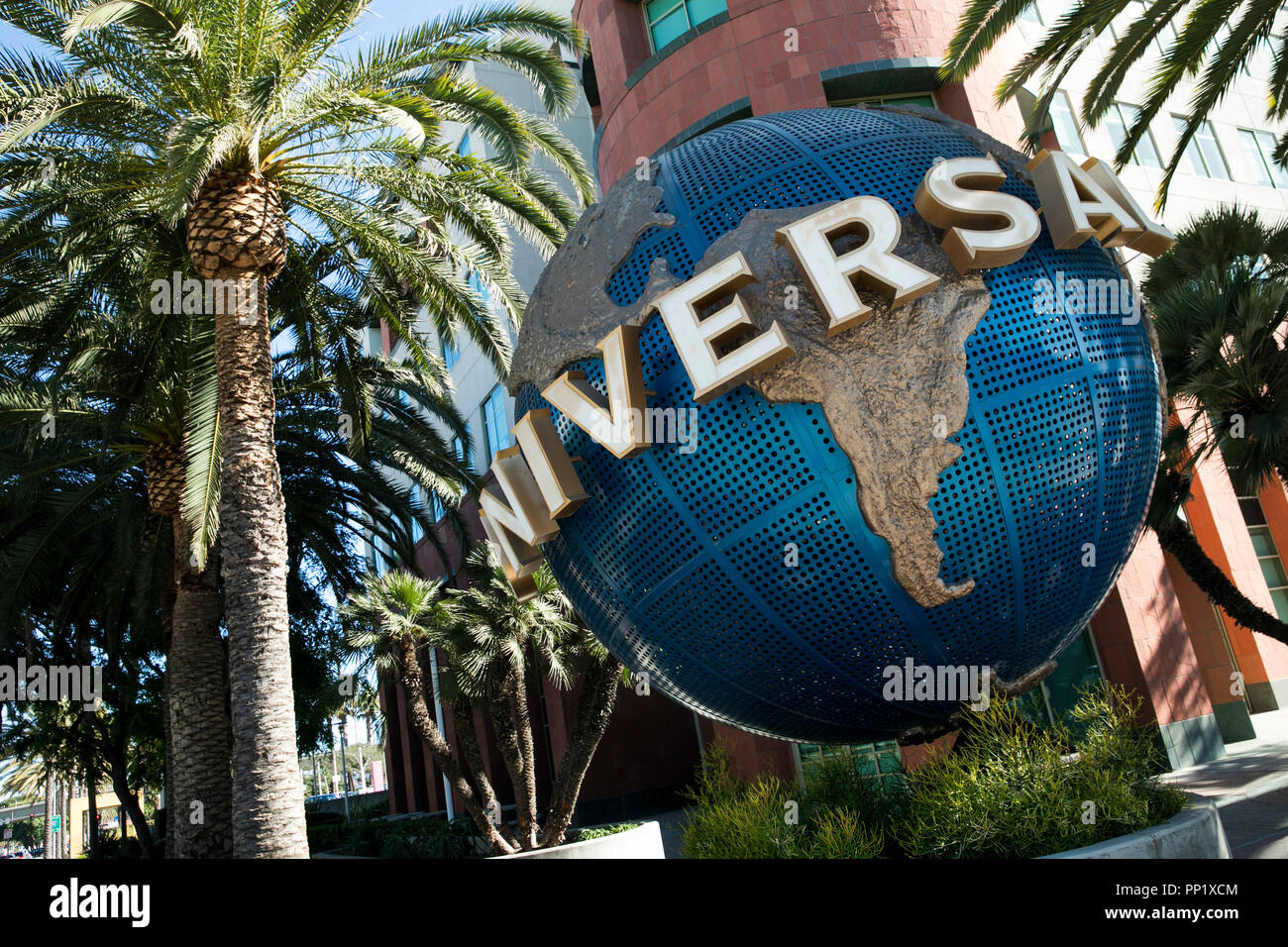 A logo sign outside of the headquarters of Universal Music Group in Santa  Monica, California on September 15, 2018. Subsidiary record labels include  D Stock Photo - Alamy