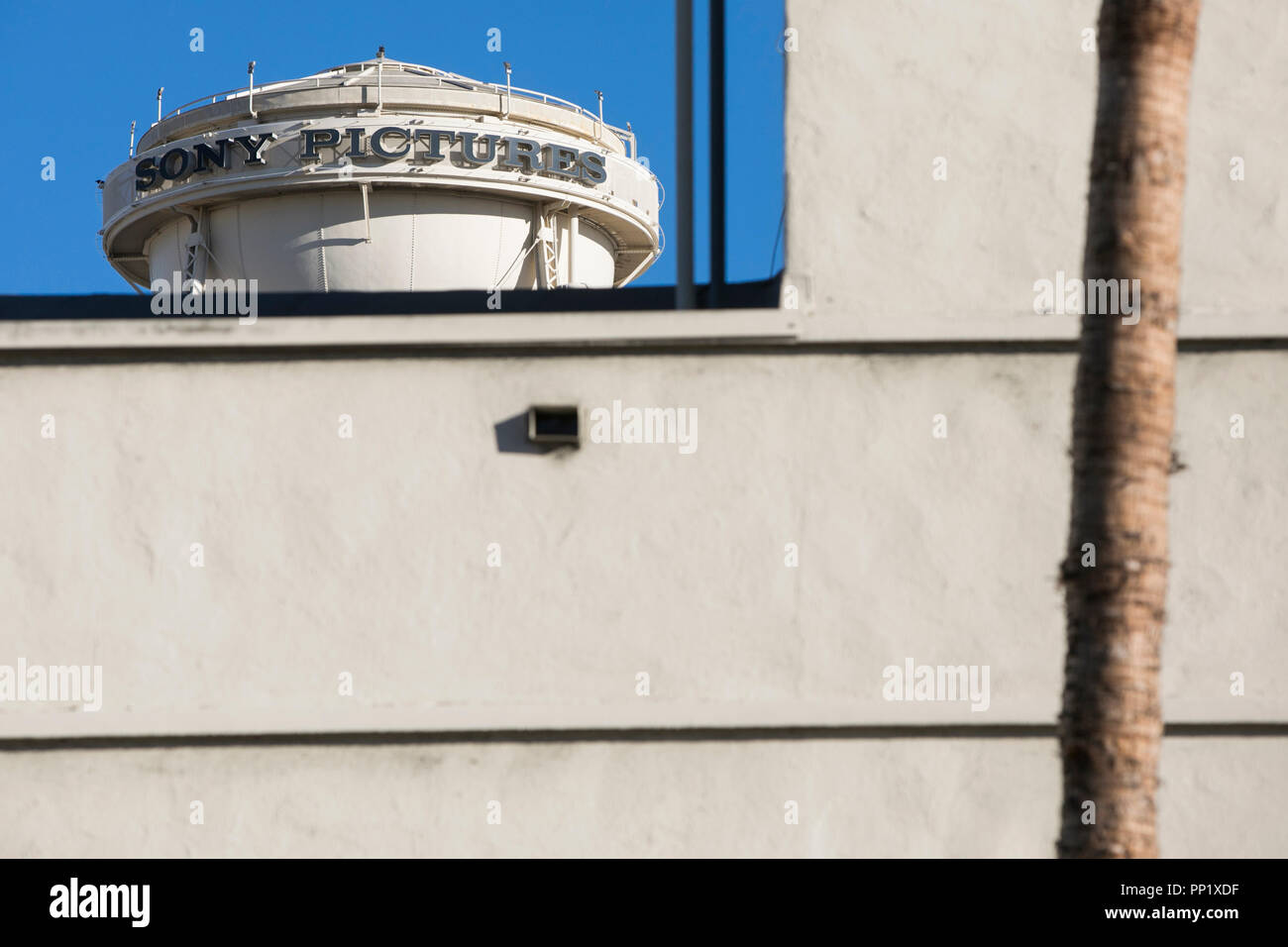 A logo sign outside of the headquarters of Sony Pictures Entertainment in Culver City, California on September 15, 2018. Stock Photo