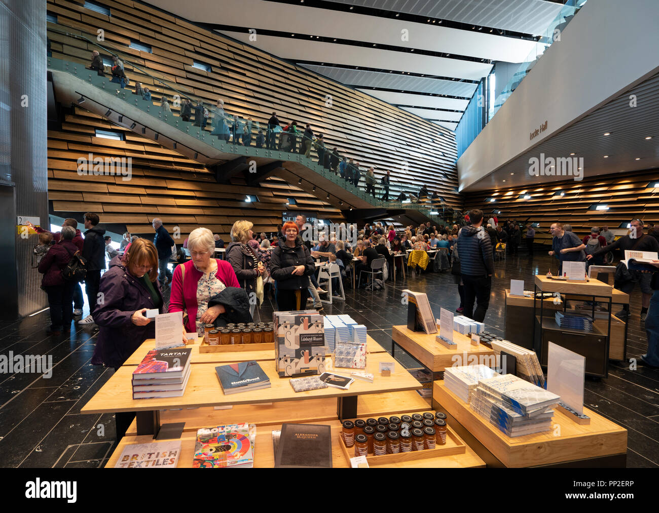 Visitor shop at the new V&A Museum on first weekend after opening