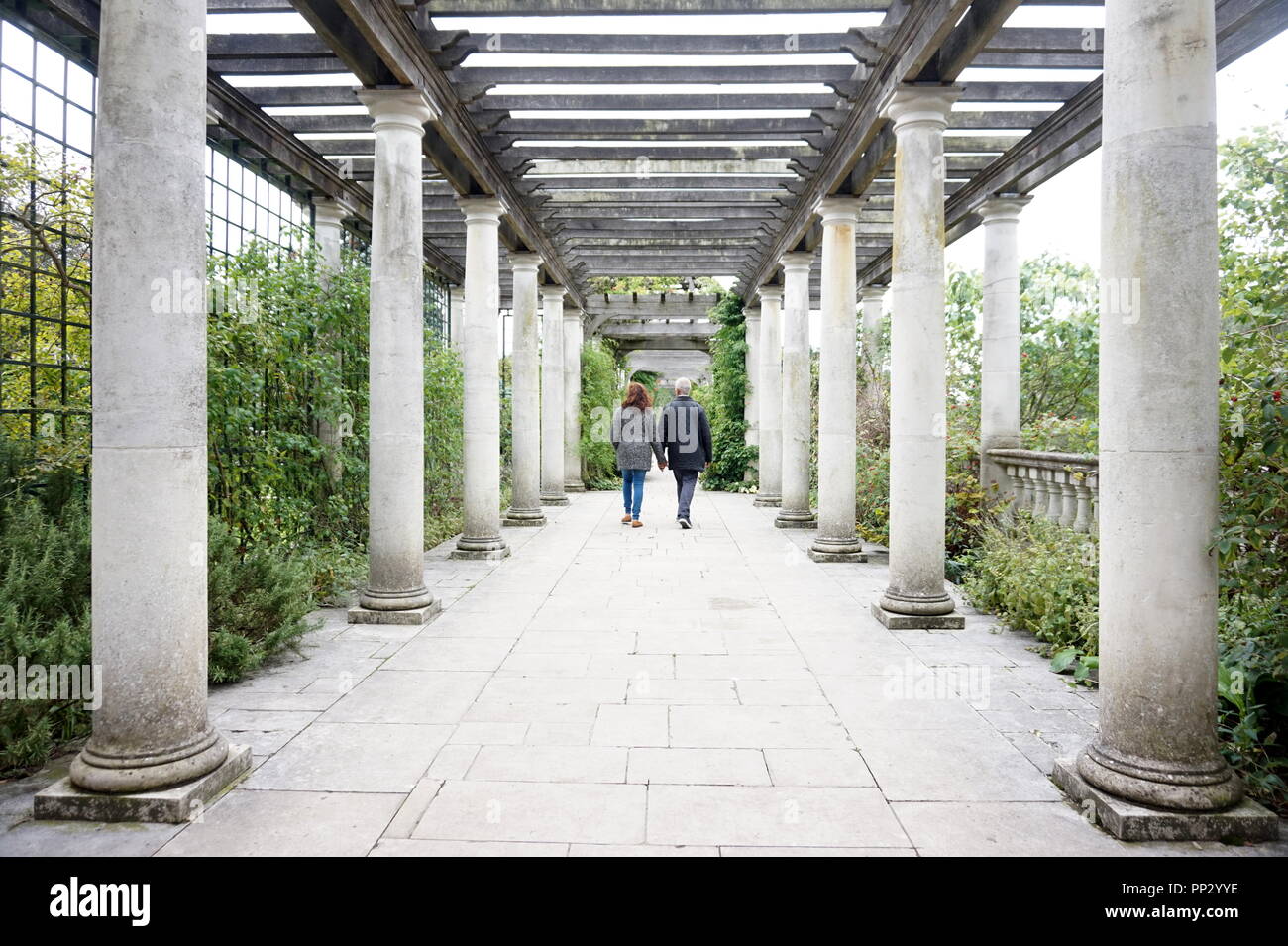 Pergola, Hampstead Heath, North London, England Stock Photo