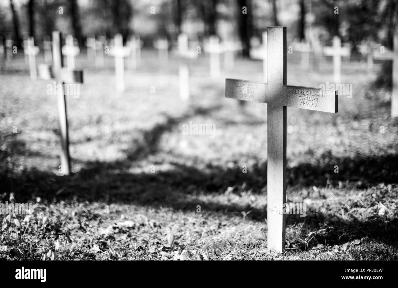 German WW2 War Grave Stock Photo