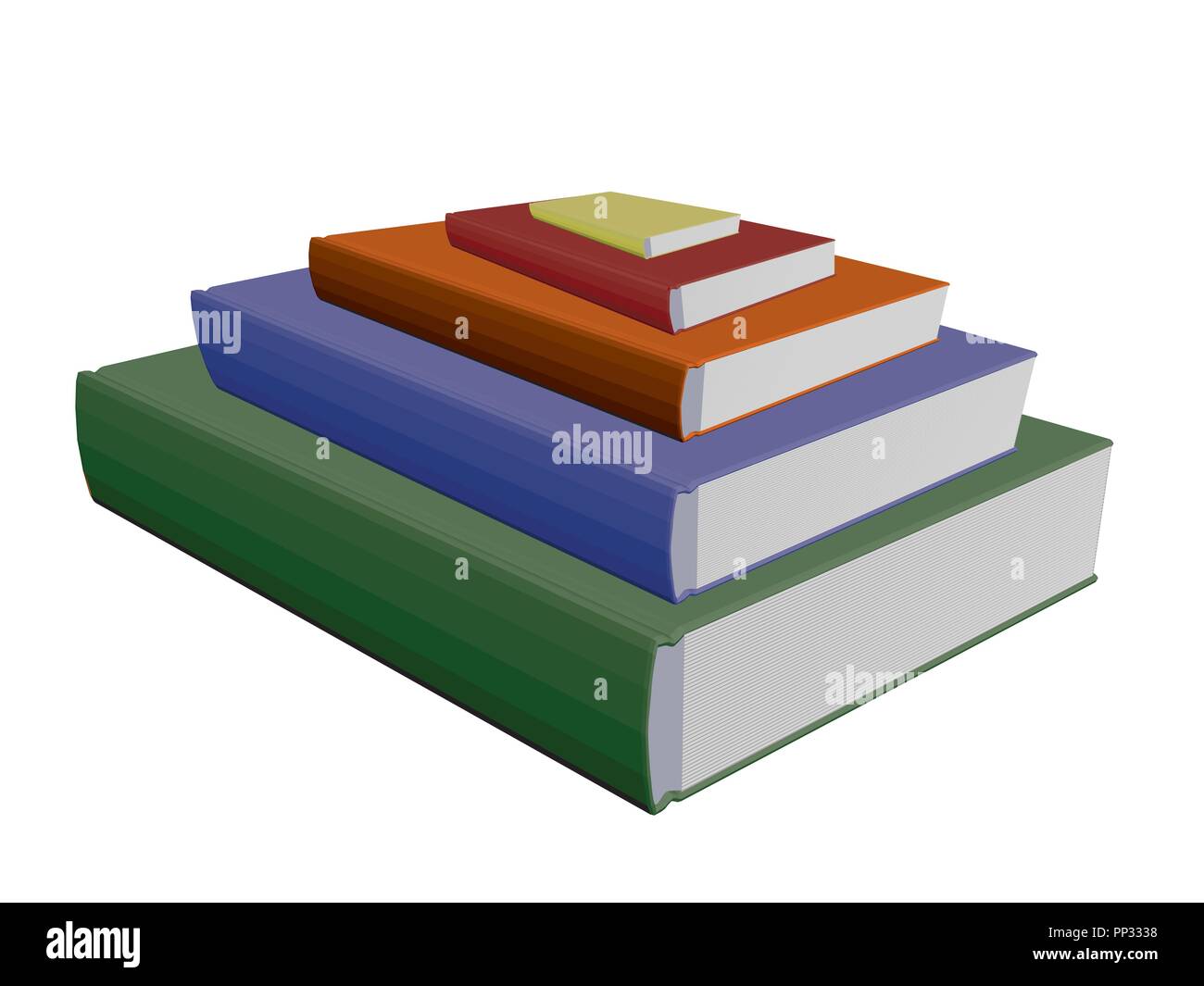 Vector illustration of several books. Isolated Stock Vector Image & Art ...