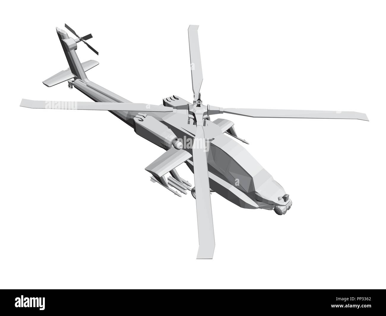Vector illustration of a helicopter. Isolated. EPS8. Stock Vector