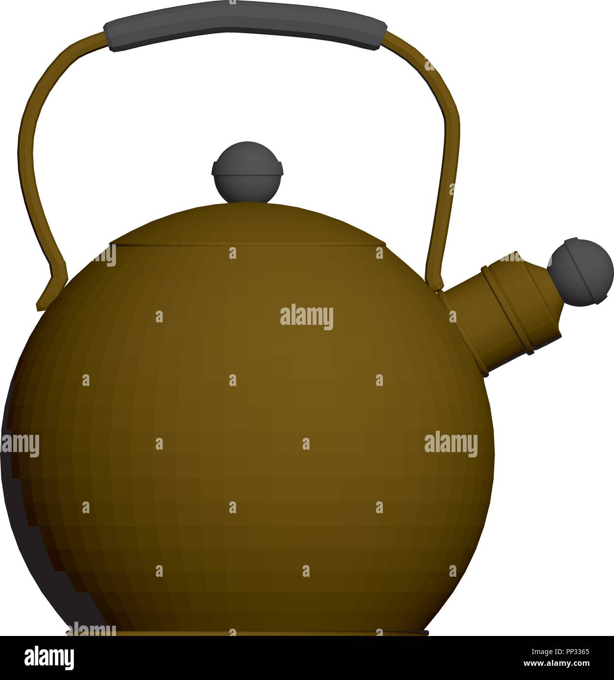 Vector illustration of the teapot. Polygon. 3D Stock Vector Image & Art