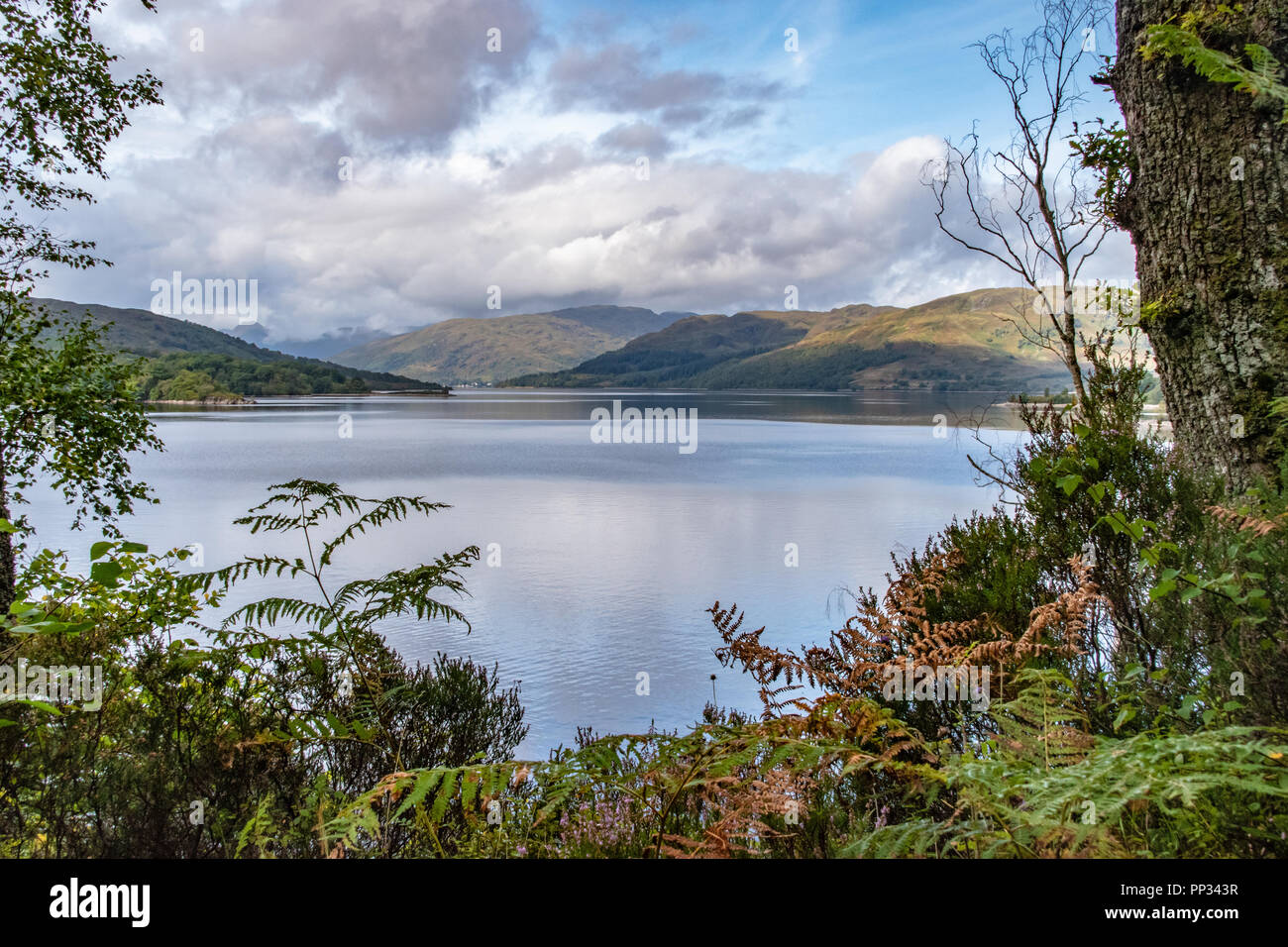 View across Loch Katrine, Trossachs, Scotland Stock Photo