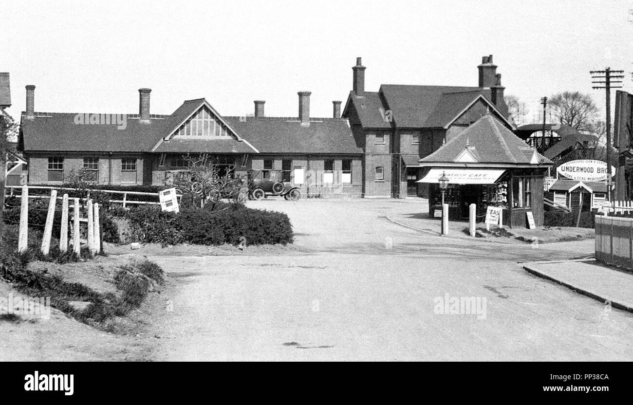 Rayleigh Railway Station, early 1900s Stock Photo
