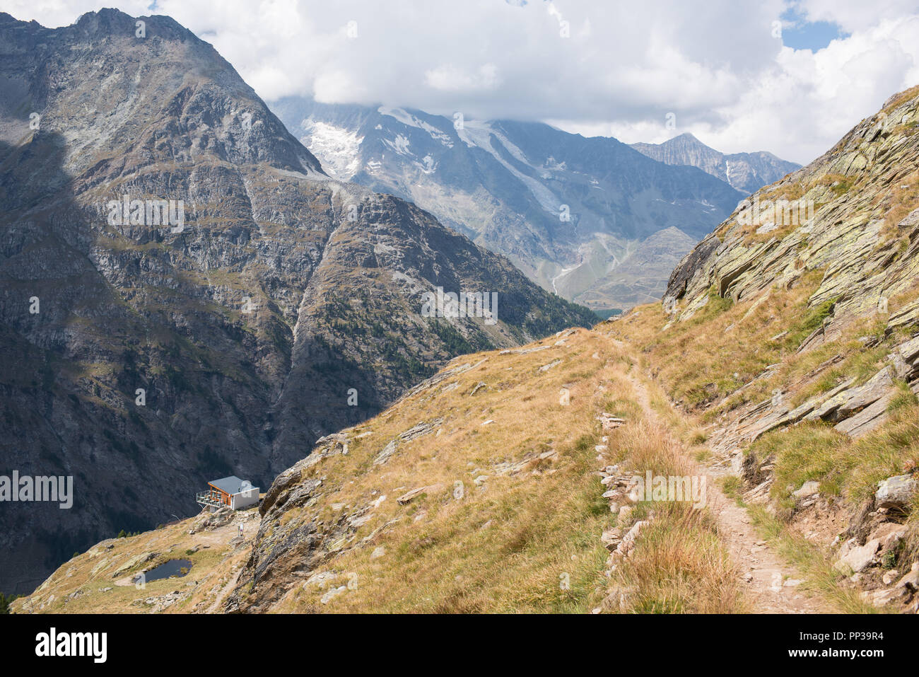 Beautiful switzerland alps, locatet in saas valley canton valais, Heidbodme 2400m ü. M. Stock Photo