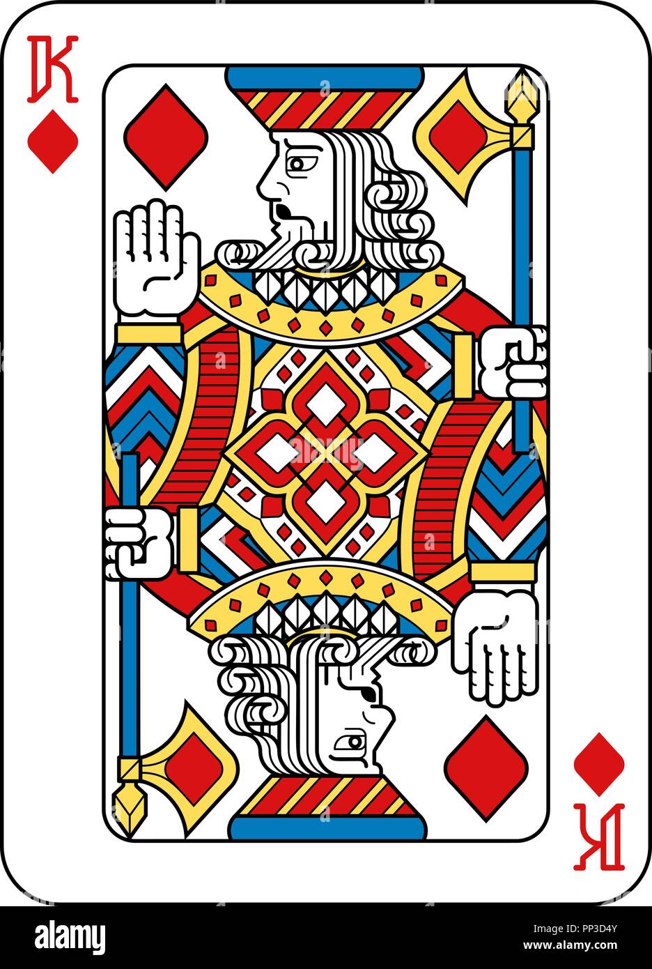 Three Playing Cards: King, Queen and Jack of Diamonds. Stock Photo - Image  of fortune, card: 140722516