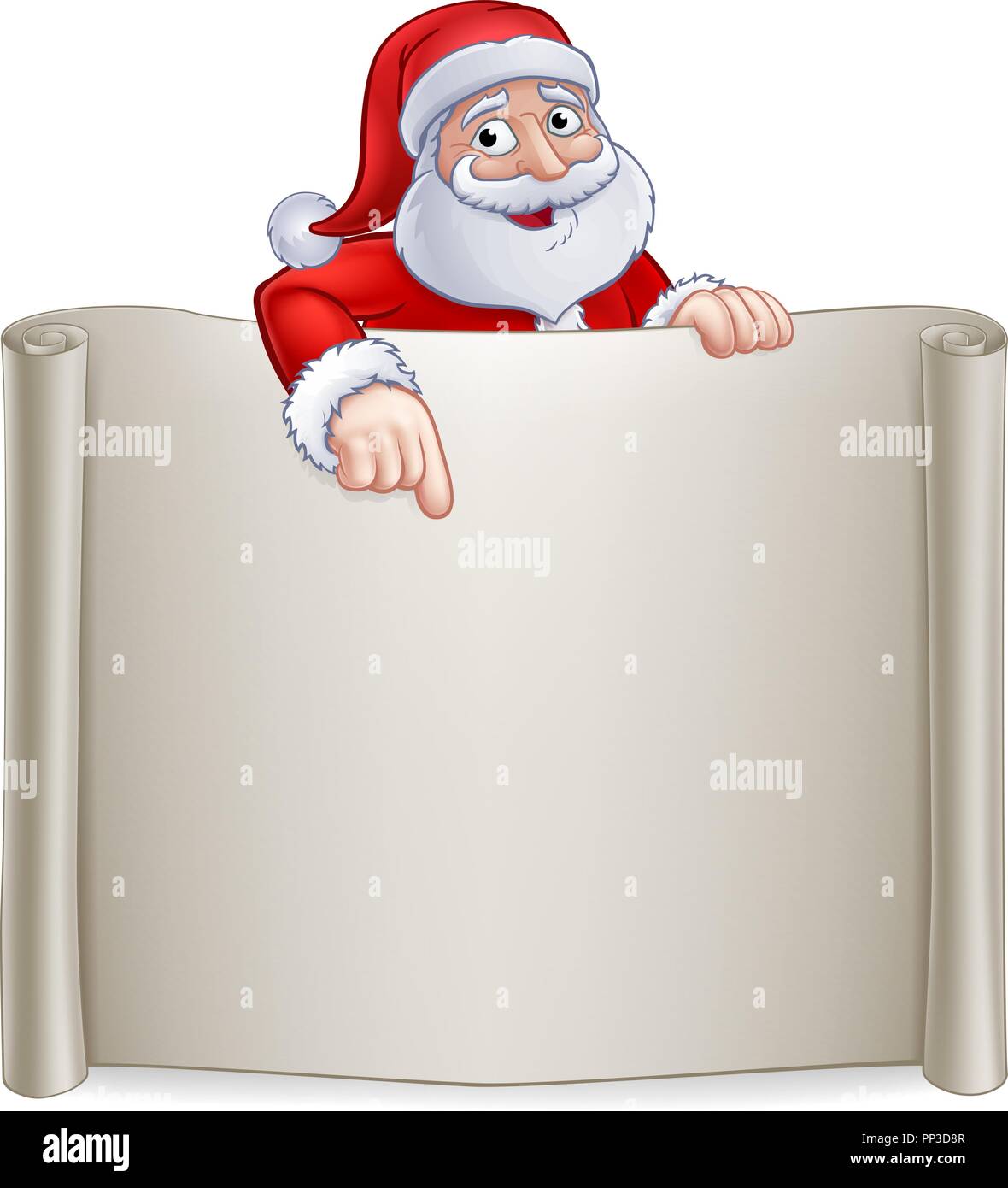 Vector cute santa claus peeping hi-res stock photography and images - Alamy