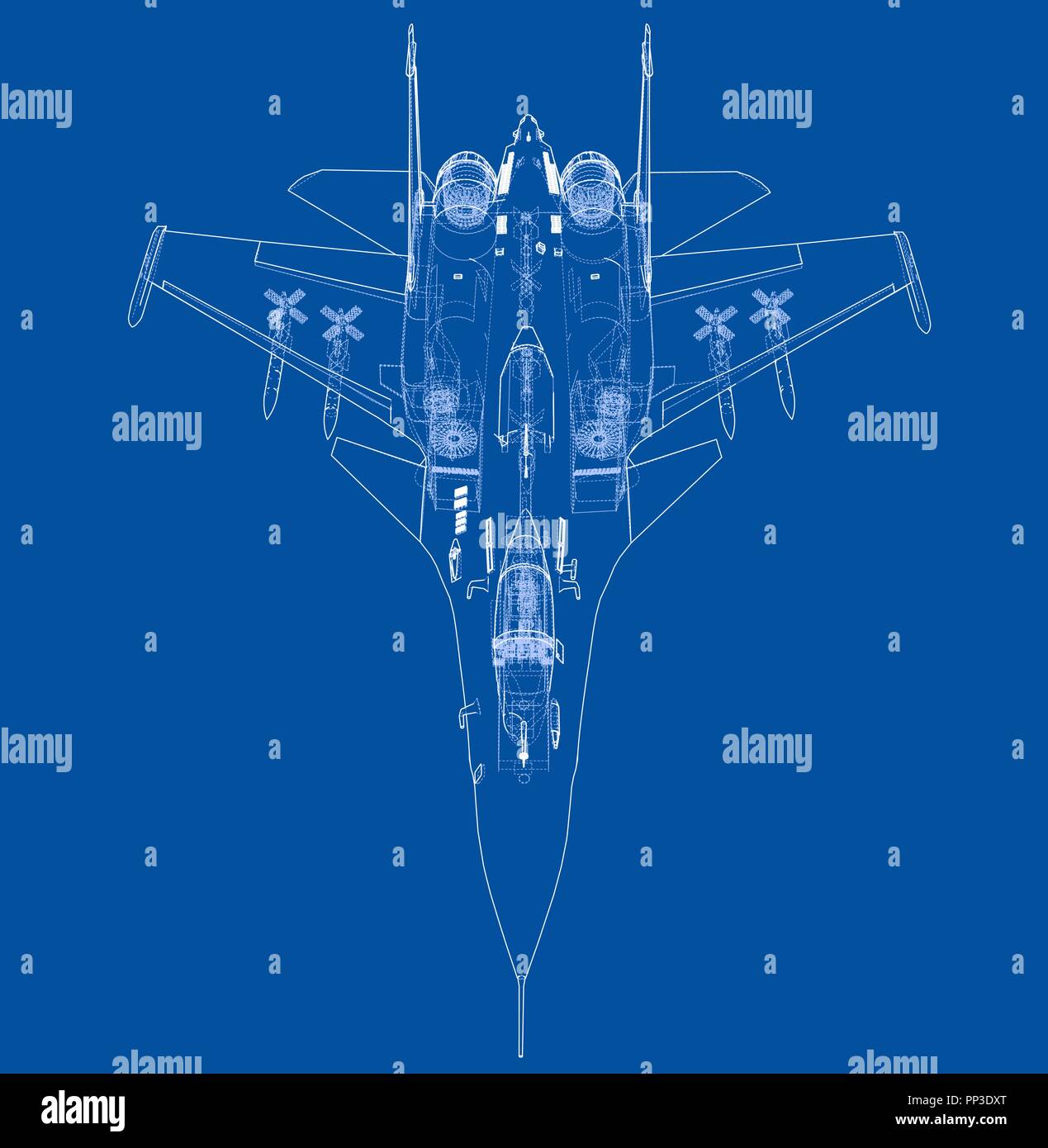 Fighter plane concept Stock Vector