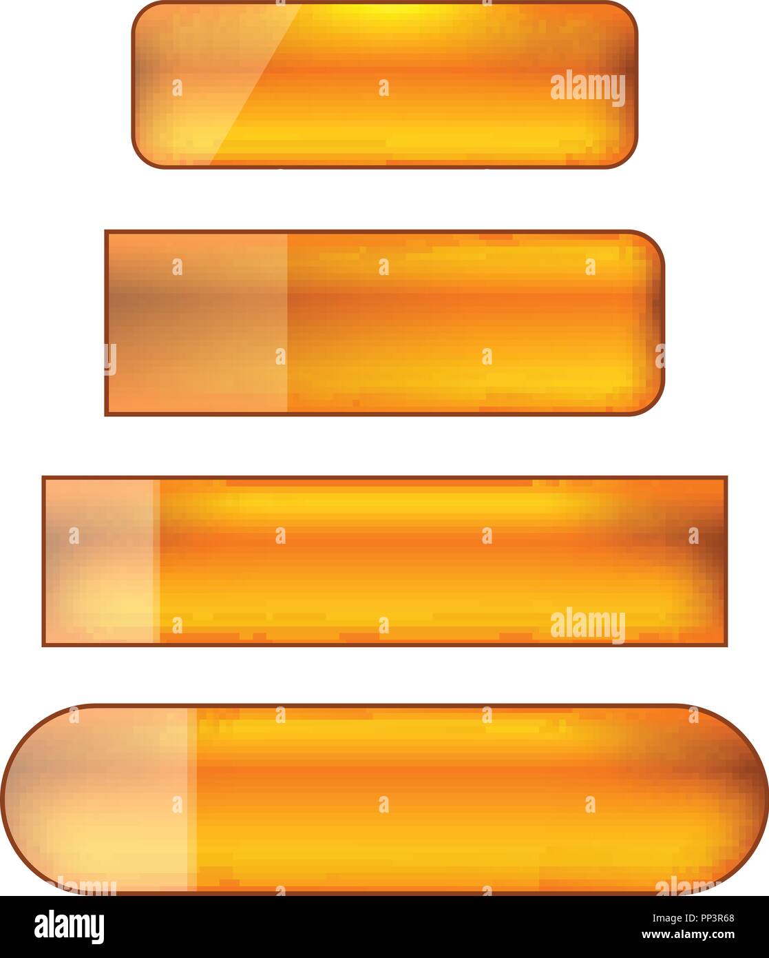 vector web buttons set - orange Stock Vector Image & Art - Alamy