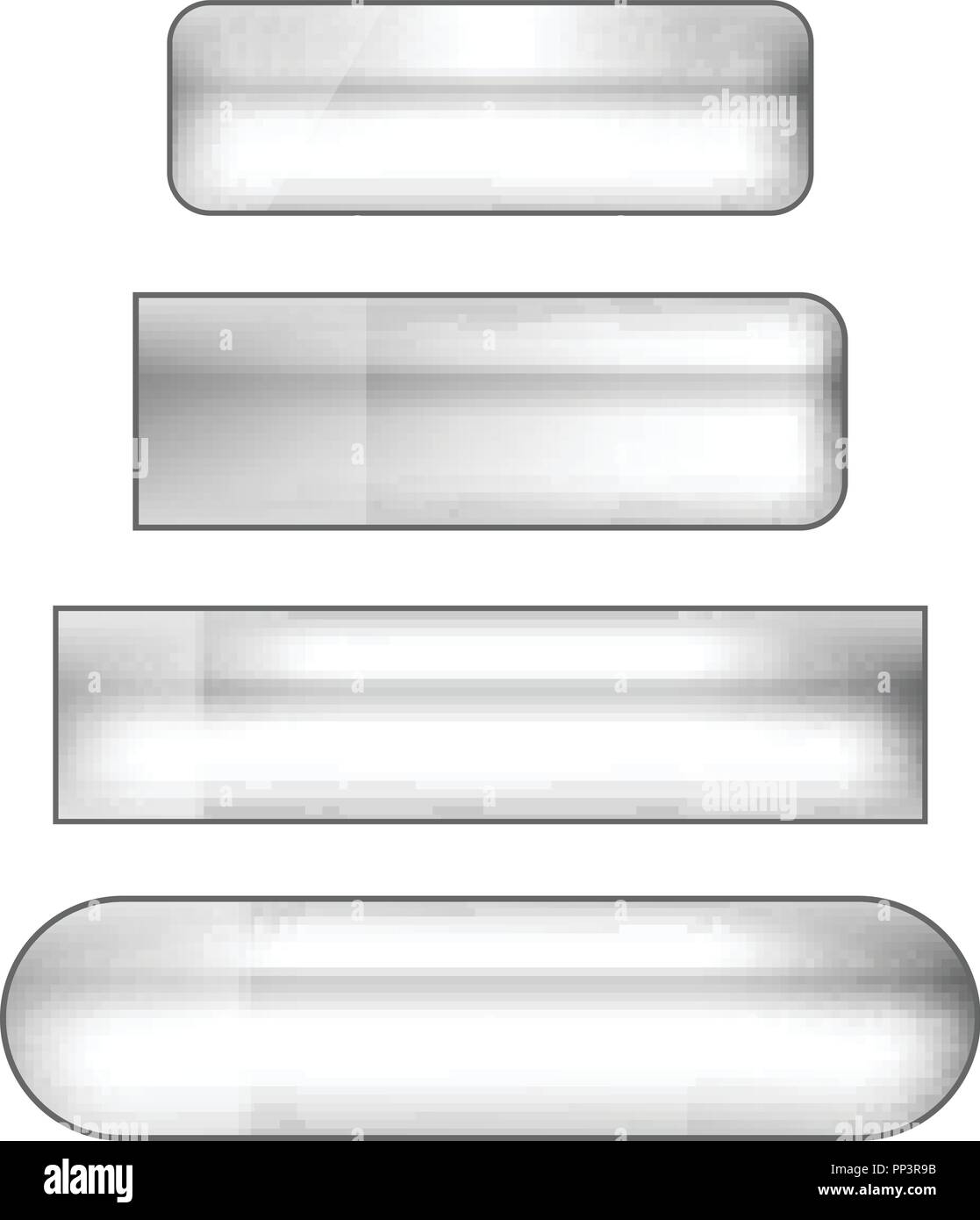 vector web buttons set - silver Stock Vector Image & Art - Alamy