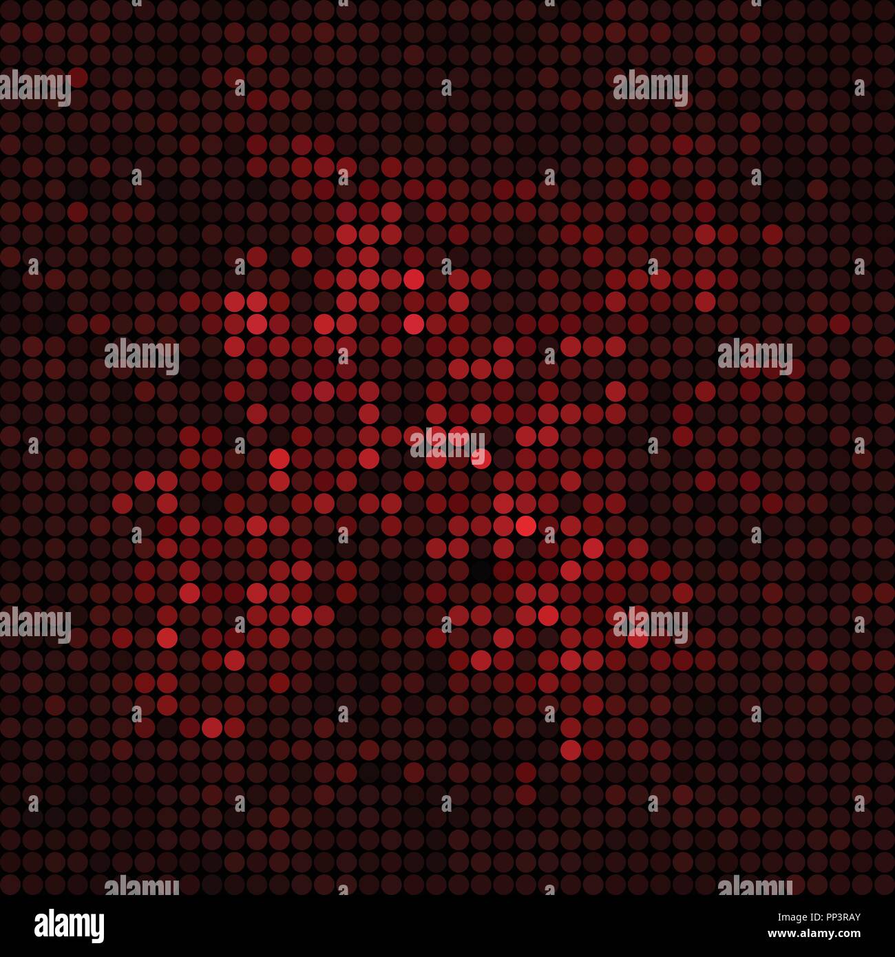 abstract vector colored round dots background - red Stock Vector