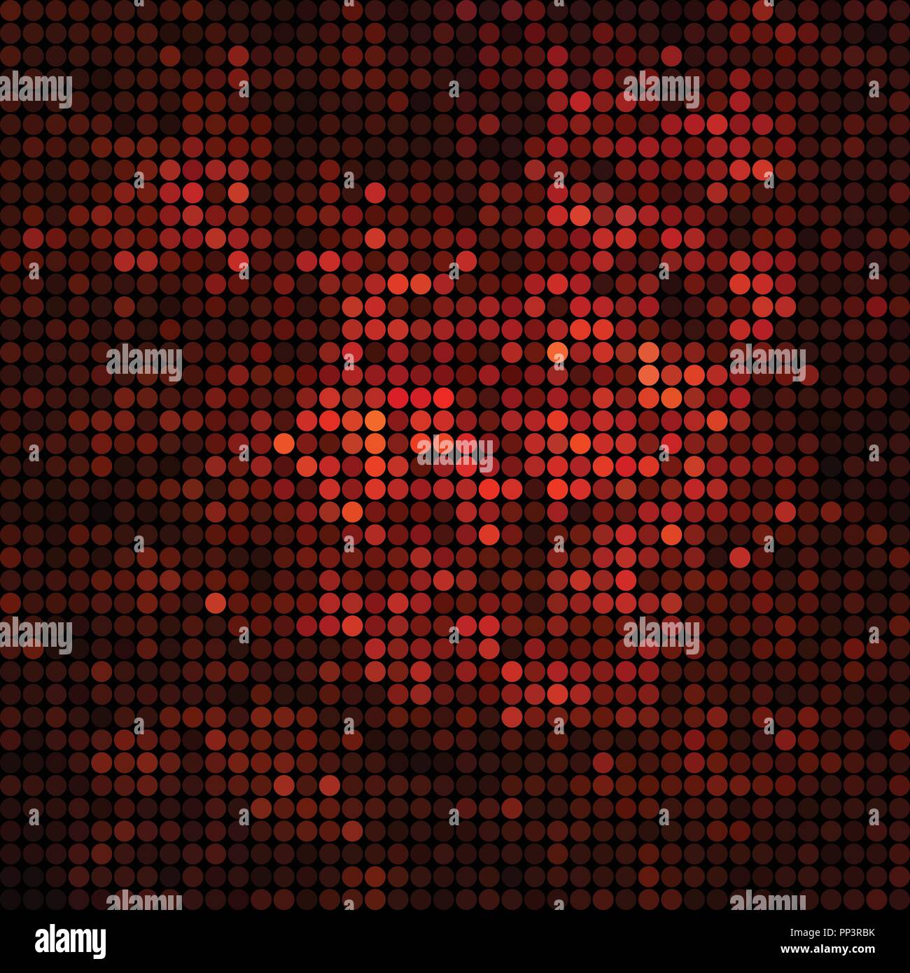 abstract vector colored round dots background - red Stock Vector