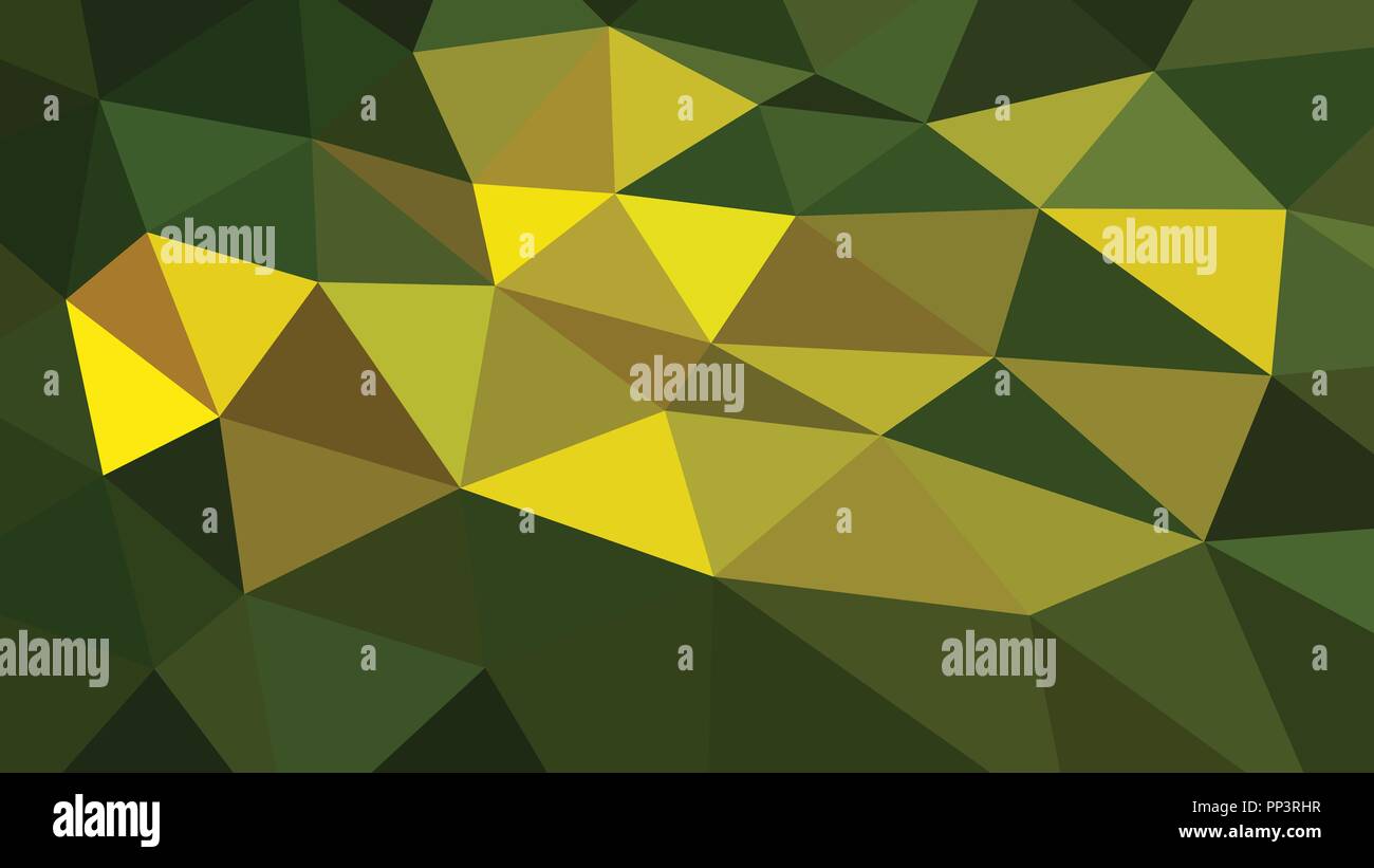wide abstract vector geometric triangle background - green and yellow ...