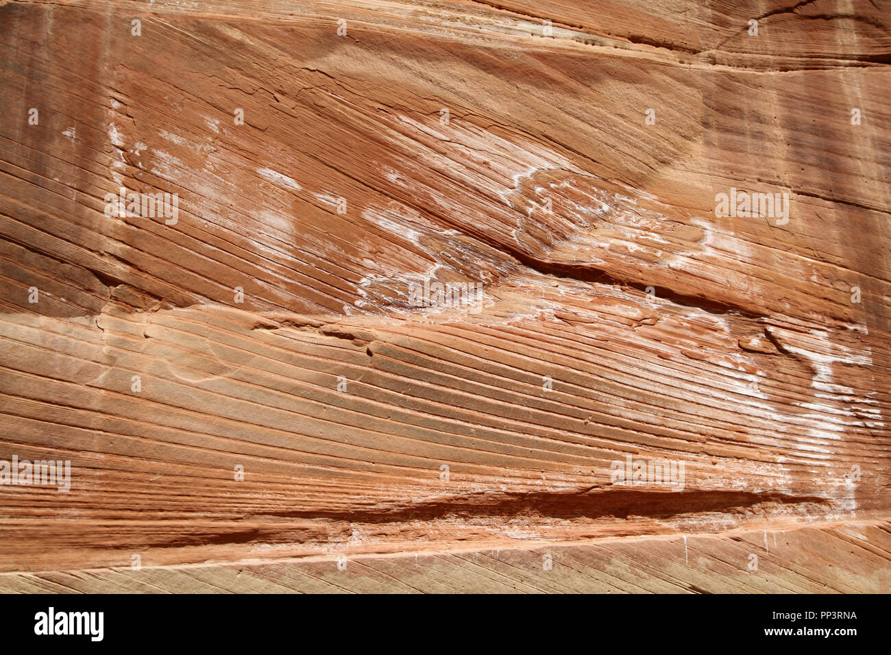 cross-bedded sandstone creating dramatic rock formations Stock Photo