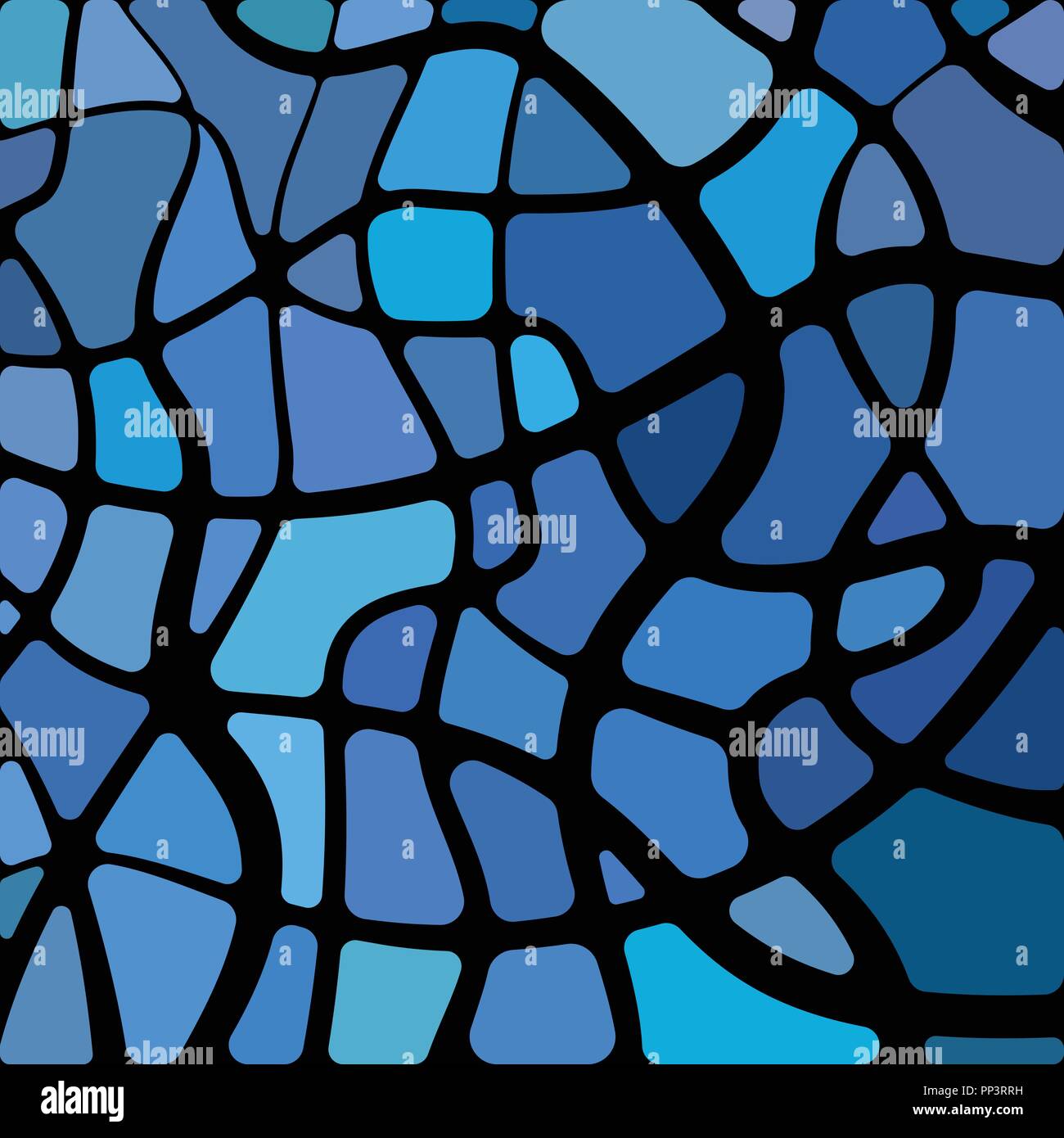 abstract vector stained-glass mosaic background - blue and gray Stock ...