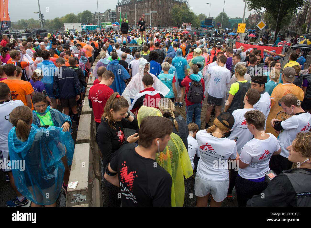 Dutch marathon 'Dam tot dam Loop'. Stock Photo