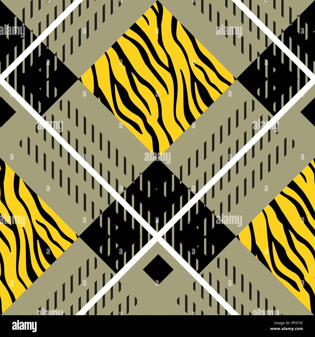 Lumberjack Plaid Scottish Pattern In Yellow And Black Cage Scottish Cage Buffalo Check Traditional Scottish Ornament Seamless Fabric Texture Vec Stock Vector Image Art Alamy