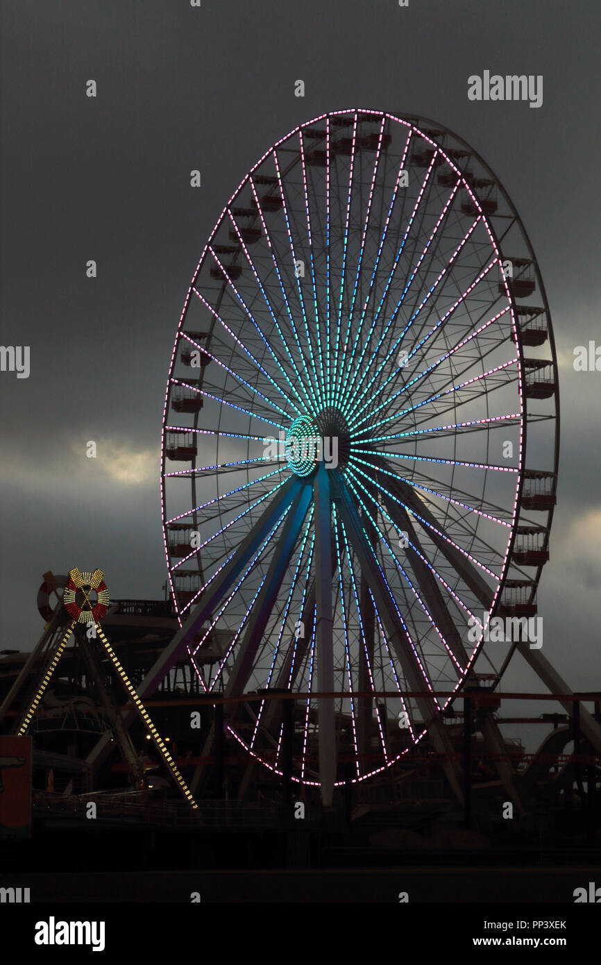 The Giant Wheel ferris wheel on Morey's Piers, Wildwood, New Jersey, USA Stock Photo