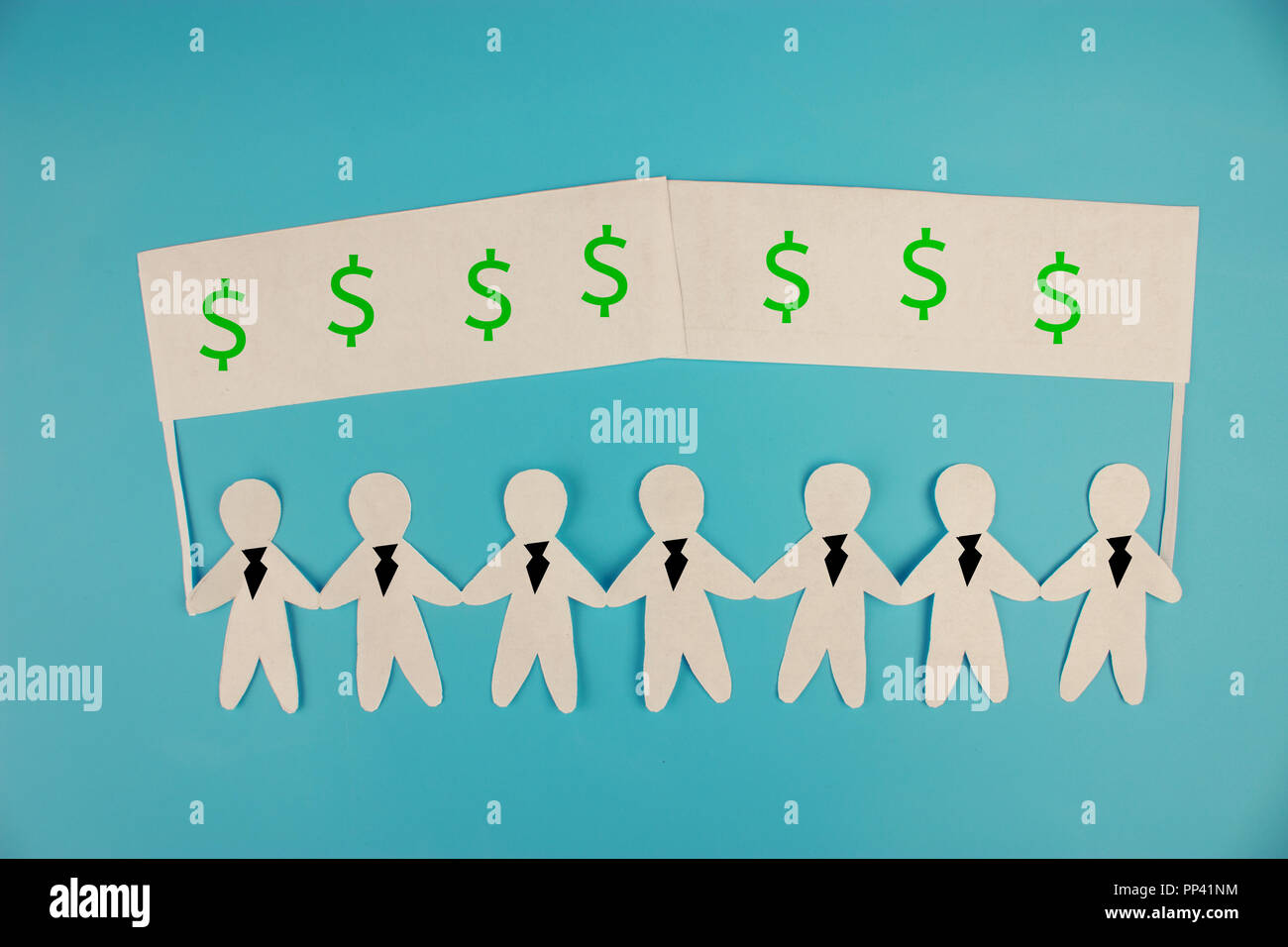 Paper Business Chain. A paperchain of various elements Stock Photo Alamy