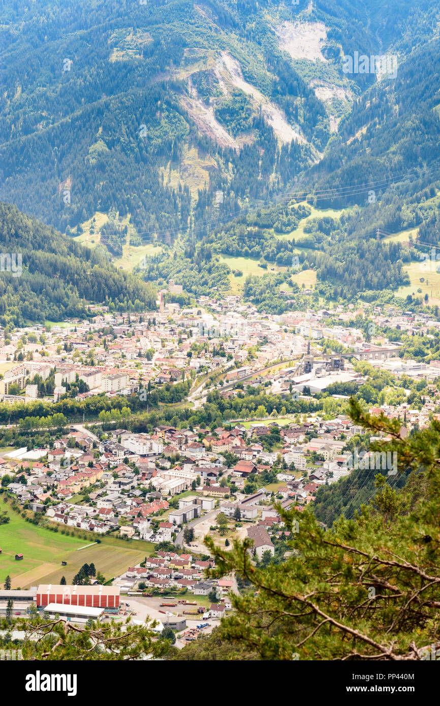 Landeck: view to Landeck, TirolWest Region, Tirol, Tyrol, Austria Stock Photo