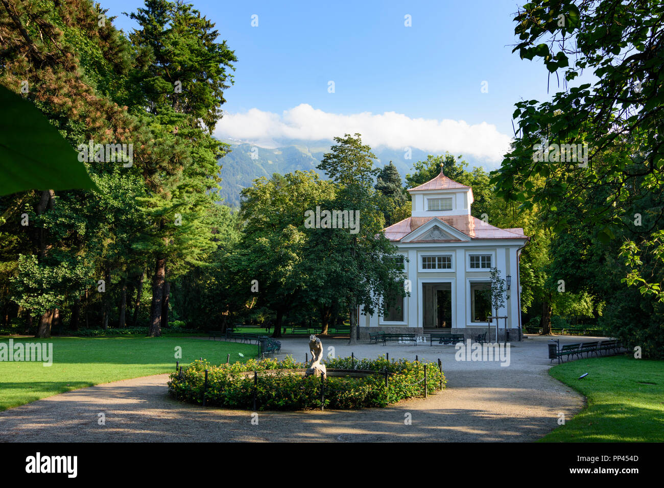 Innsbruck: park Hofgarten, Musikpavillon, Region Innsbruck, Tirol, Tyrol, Austria Stock Photo