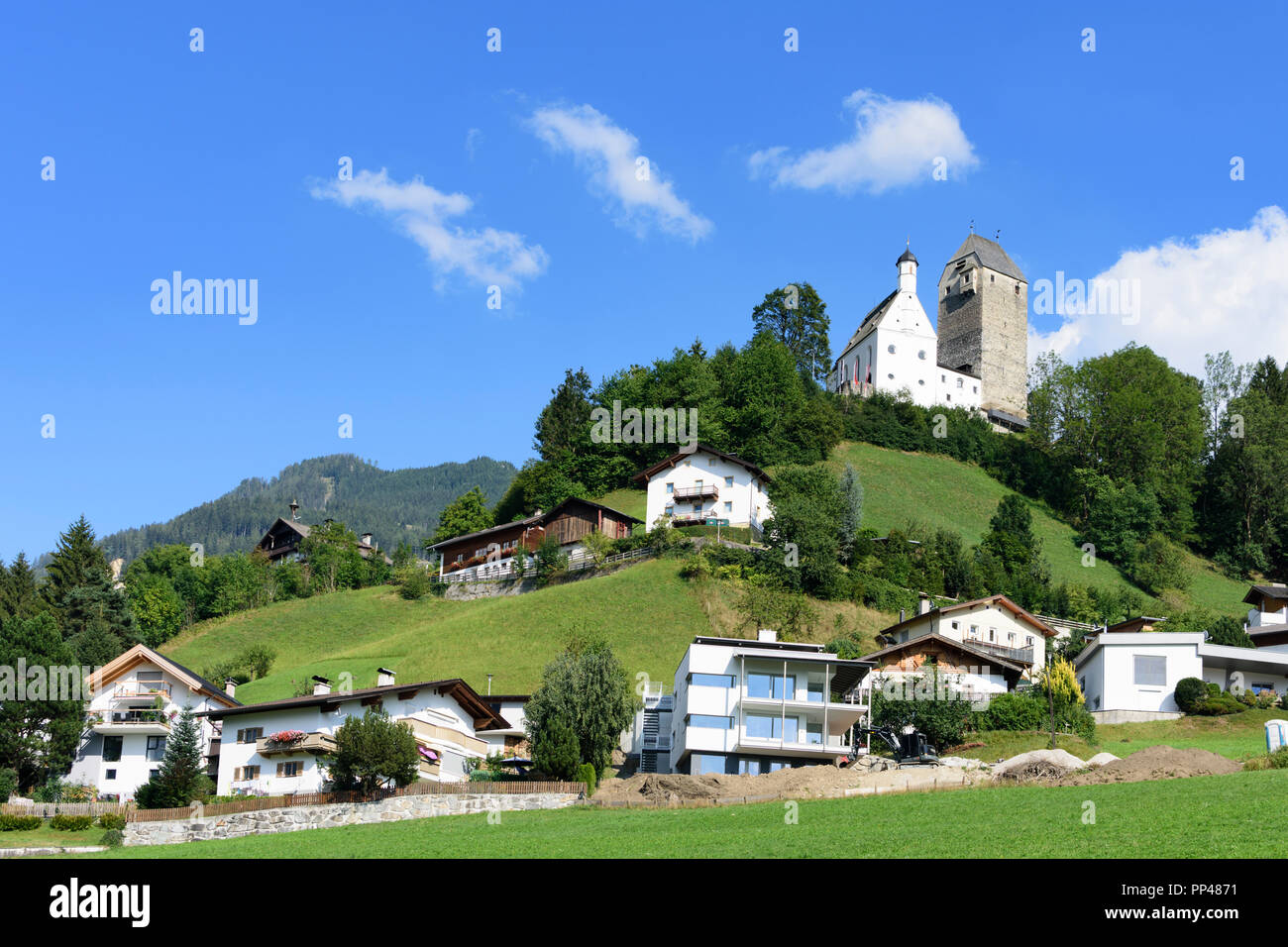 Schwaz: castle Freundsberg, Silberregion Karwendel, Karwendel Silver Region, Tirol, Tyrol, Austria Stock Photo