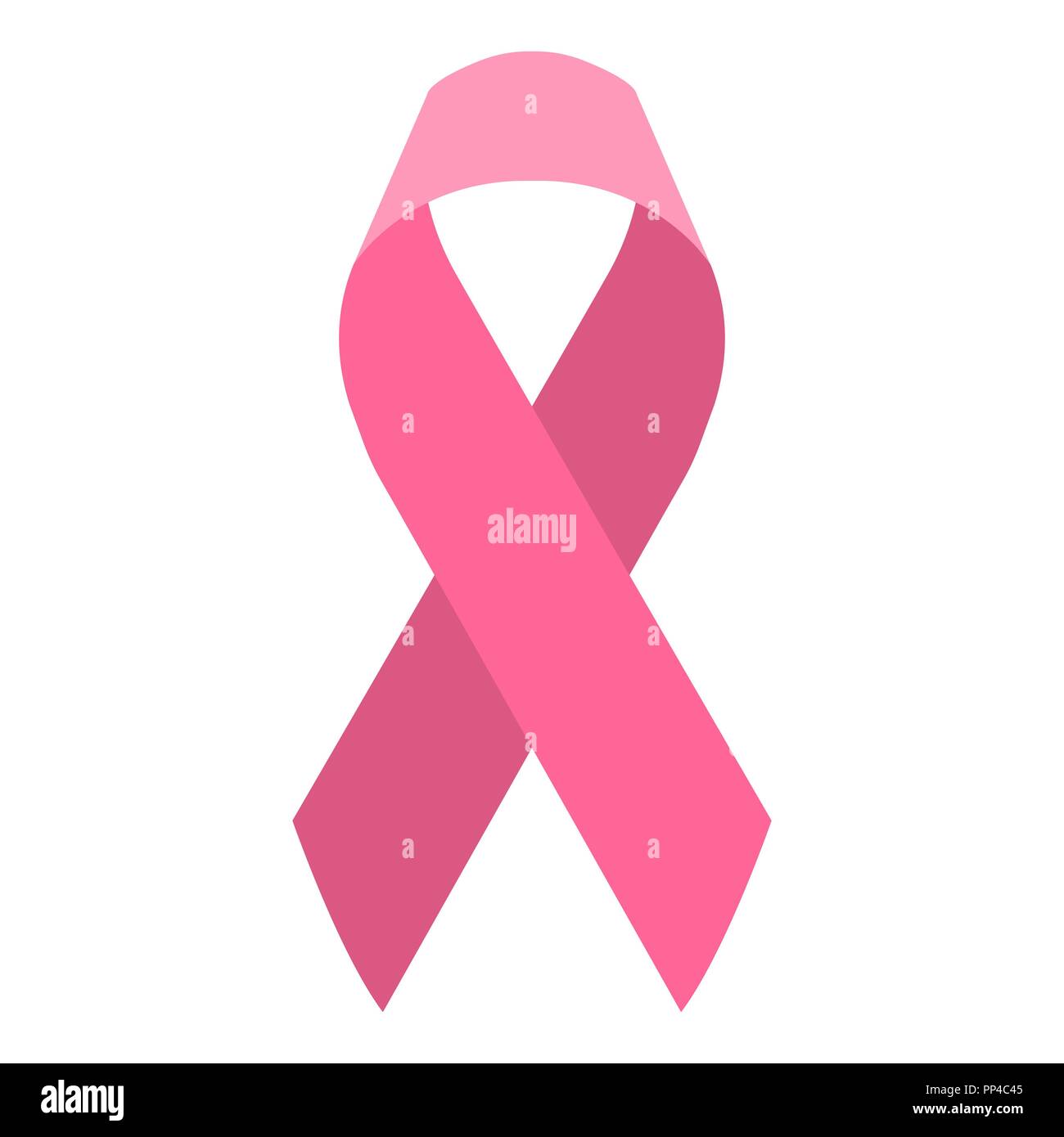 Pink ribbon symbol of the organizations supporting the program f Stock Vector